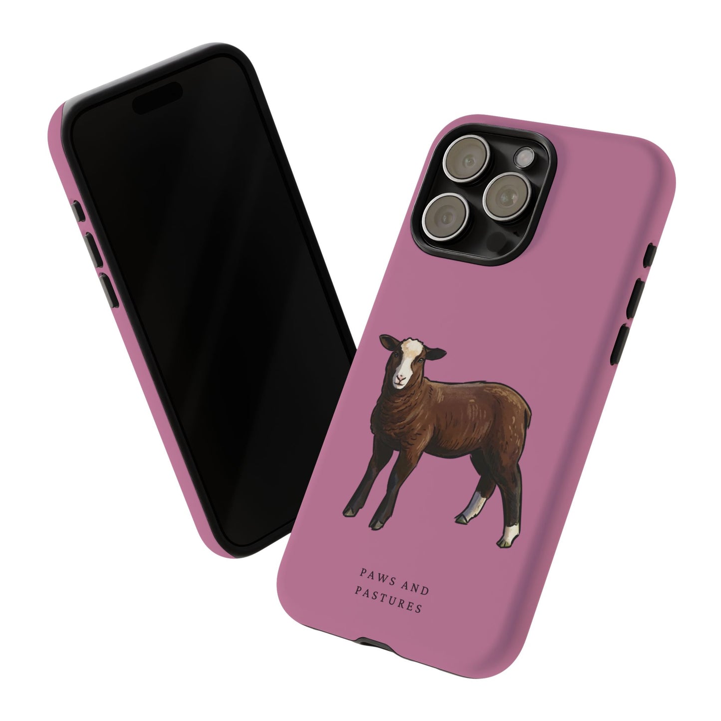 Zwartble Phone Case — Brown Sheep Illustration "Paws and Pastures"