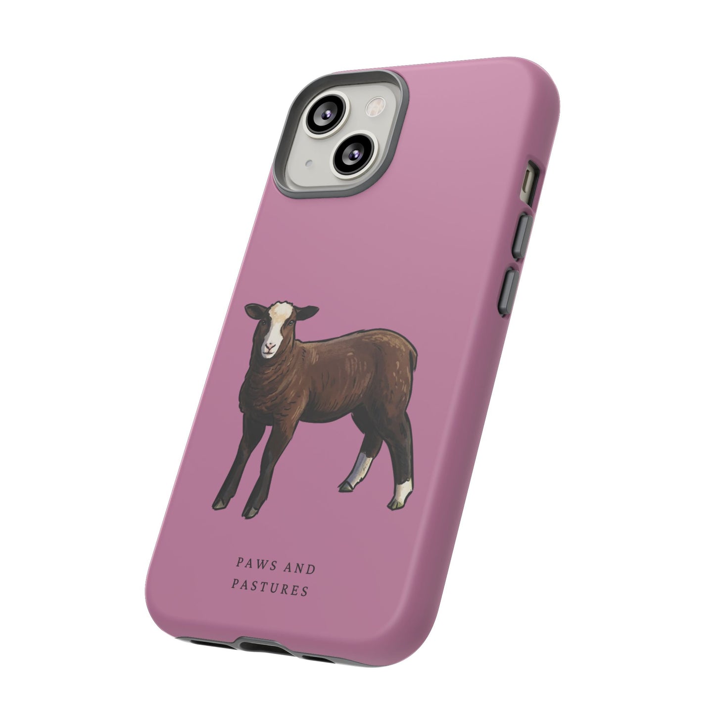 Zwartble Phone Case — Brown Sheep Illustration "Paws and Pastures"