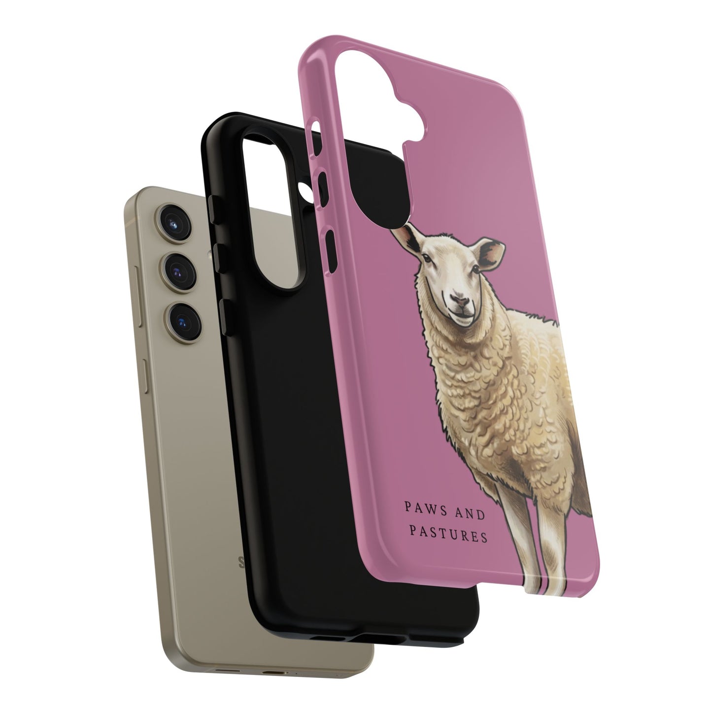Pink Sheep Illustration Tough Phone Case