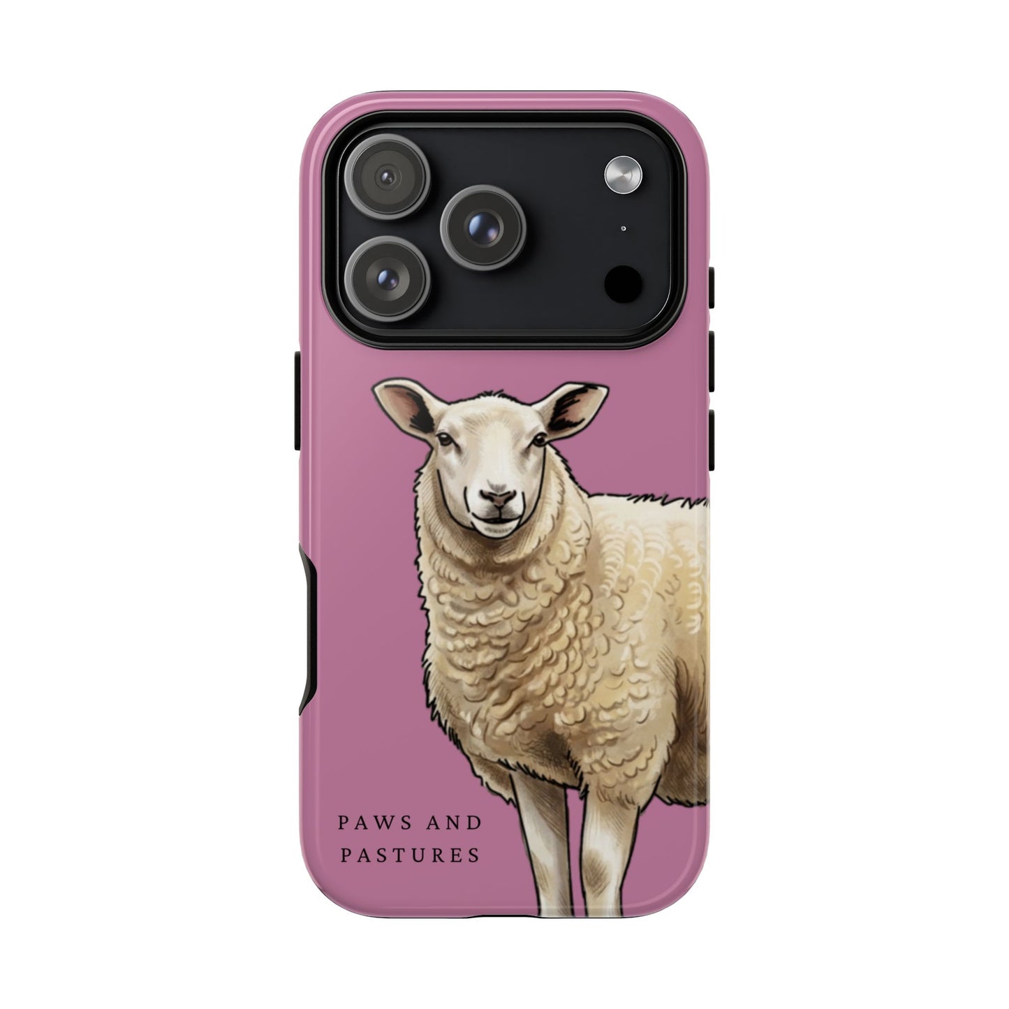 Pink Sheep Illustration Tough Phone Case