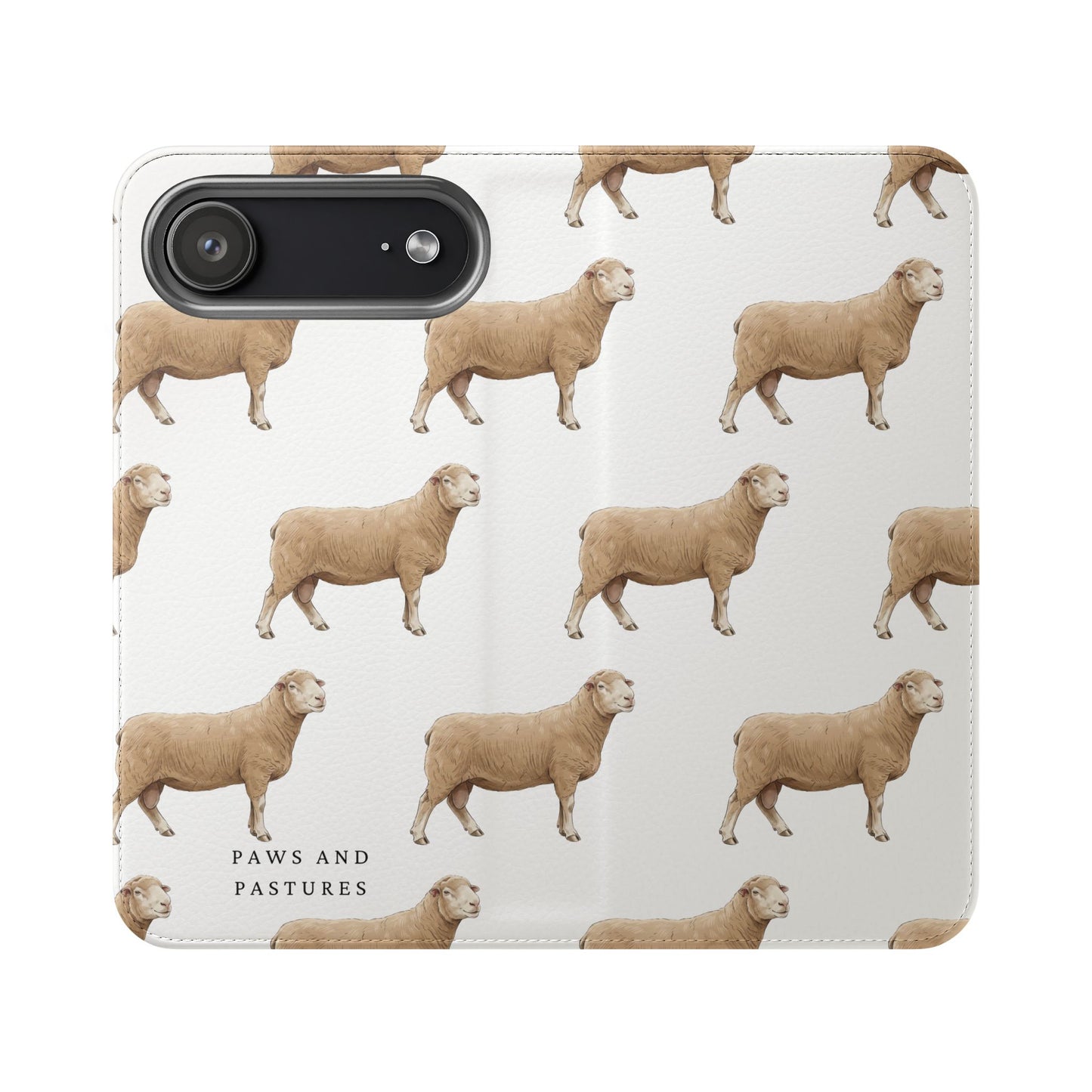Sheep Pattern iPhone Flip Case