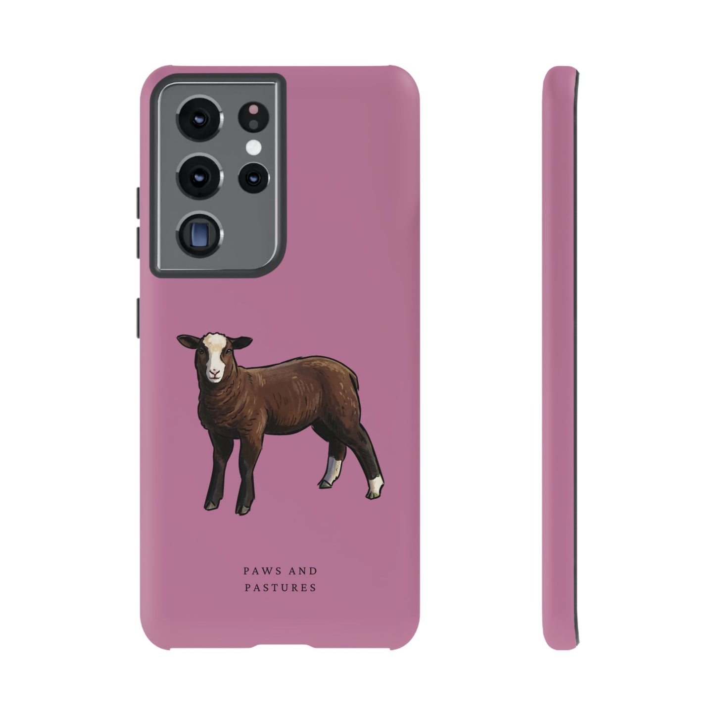 Zwartble Phone Case — Brown Sheep Illustration "Paws and Pastures"