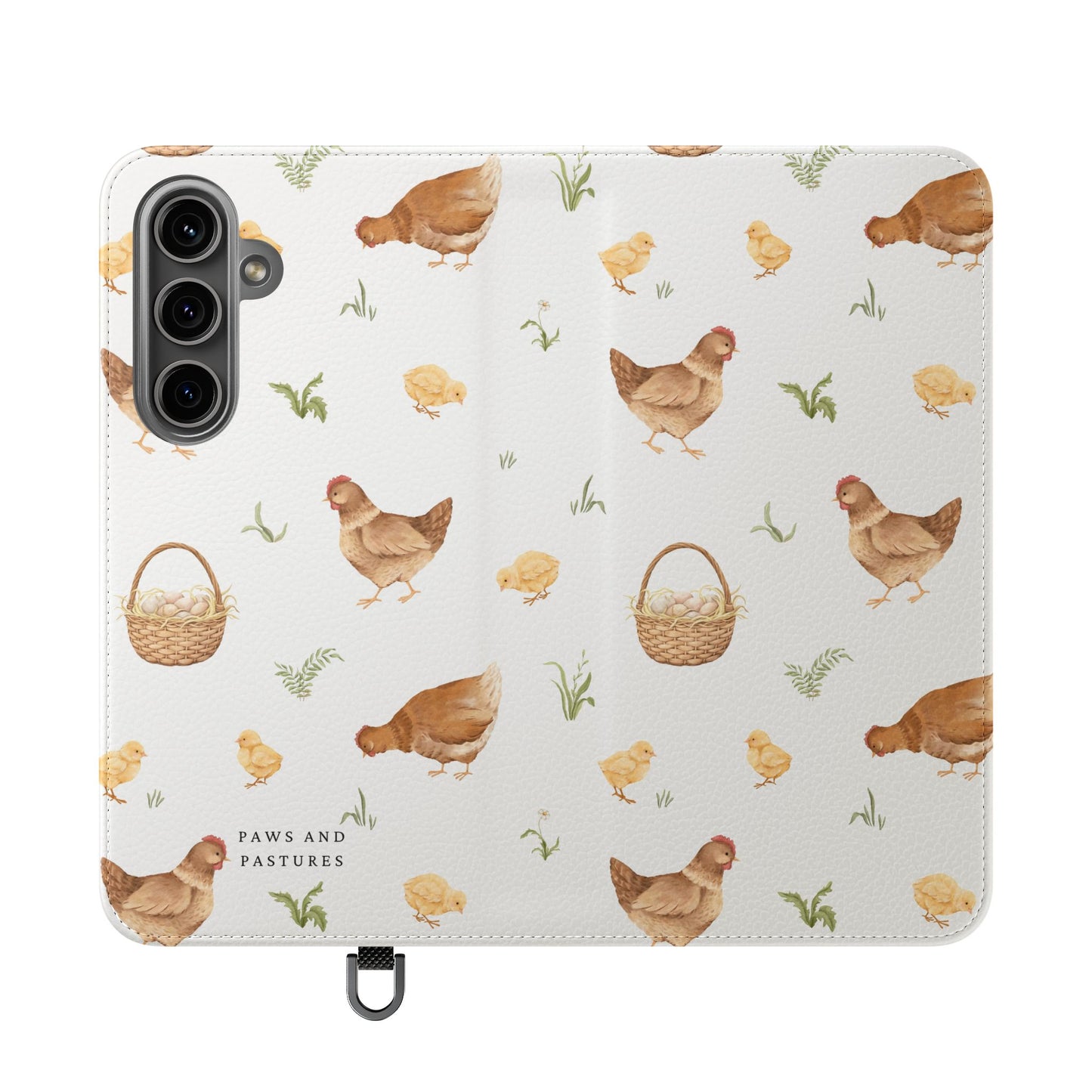 Flip Case – Watercolor Chickens & Baskets Phone Wallet Case