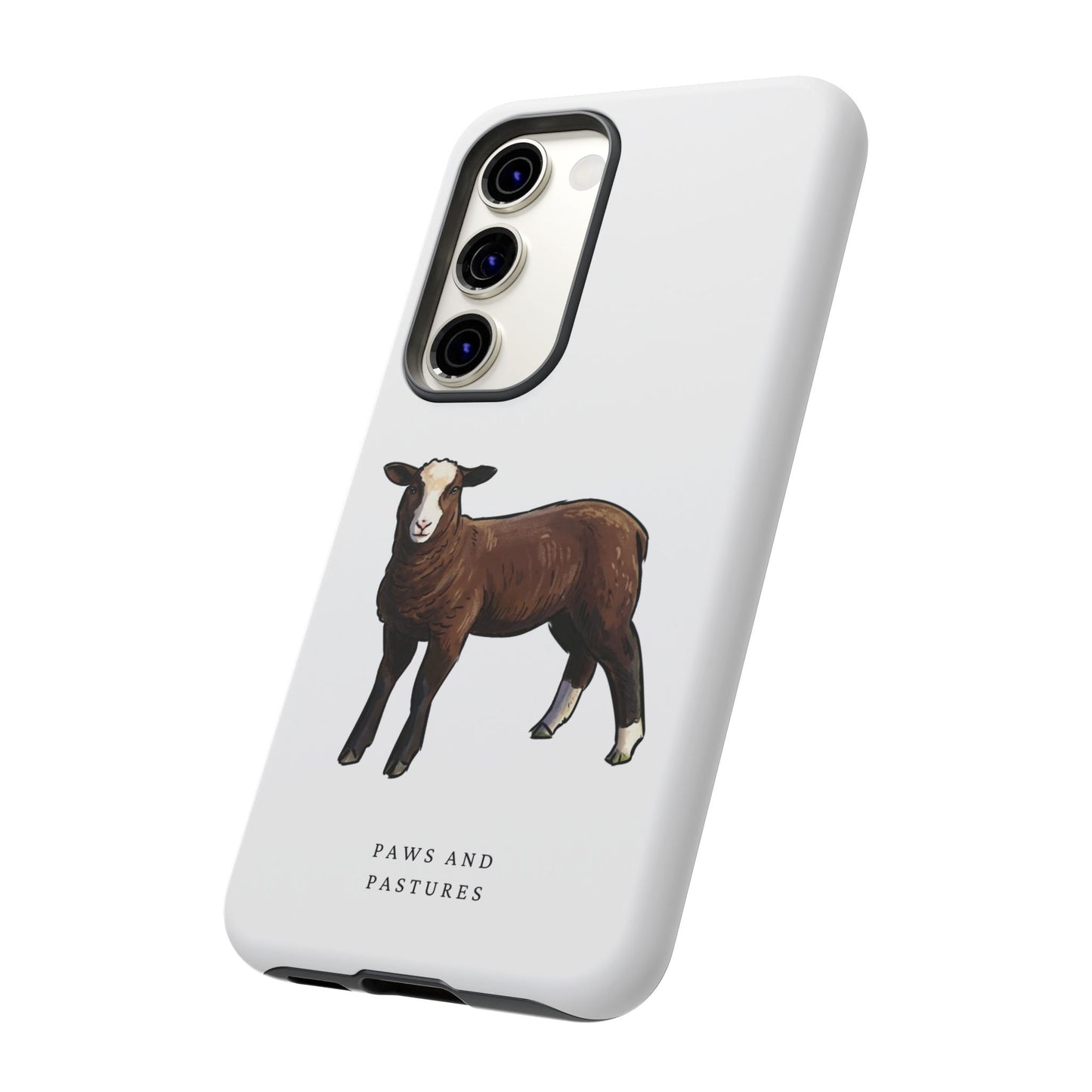 Zwartble Phone Case — Brown Sheep Illustration "Paws and Pastures"