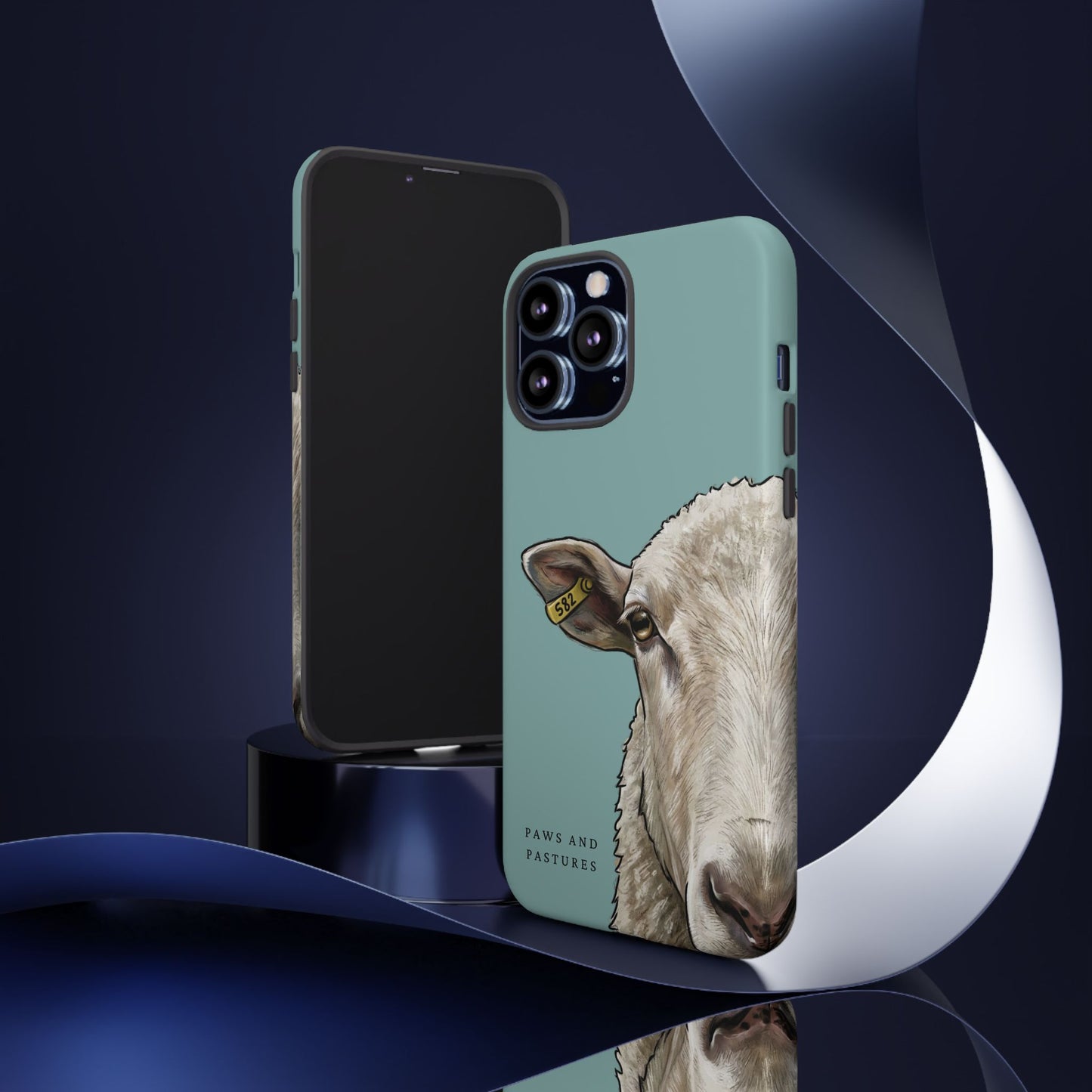 Teal Sheep Phone Case
