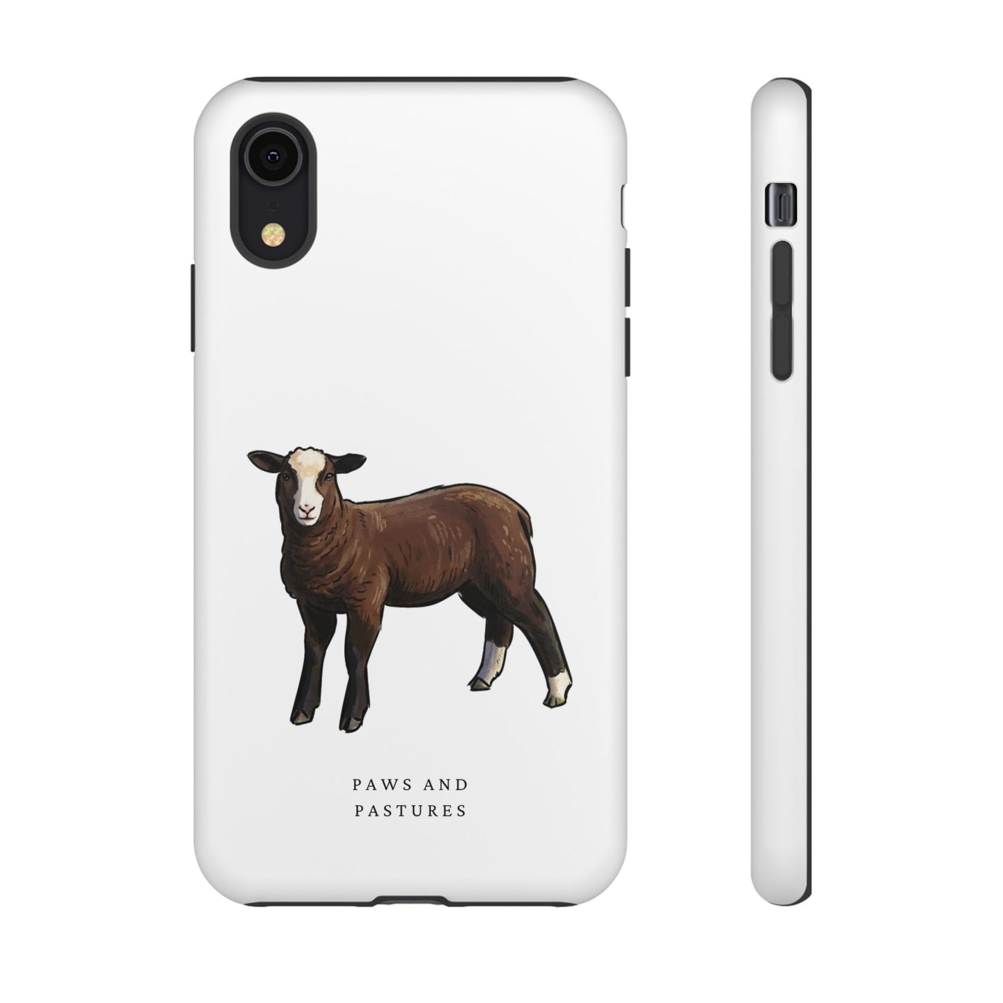 Zwartble Phone Case — Brown Sheep Illustration "Paws and Pastures"