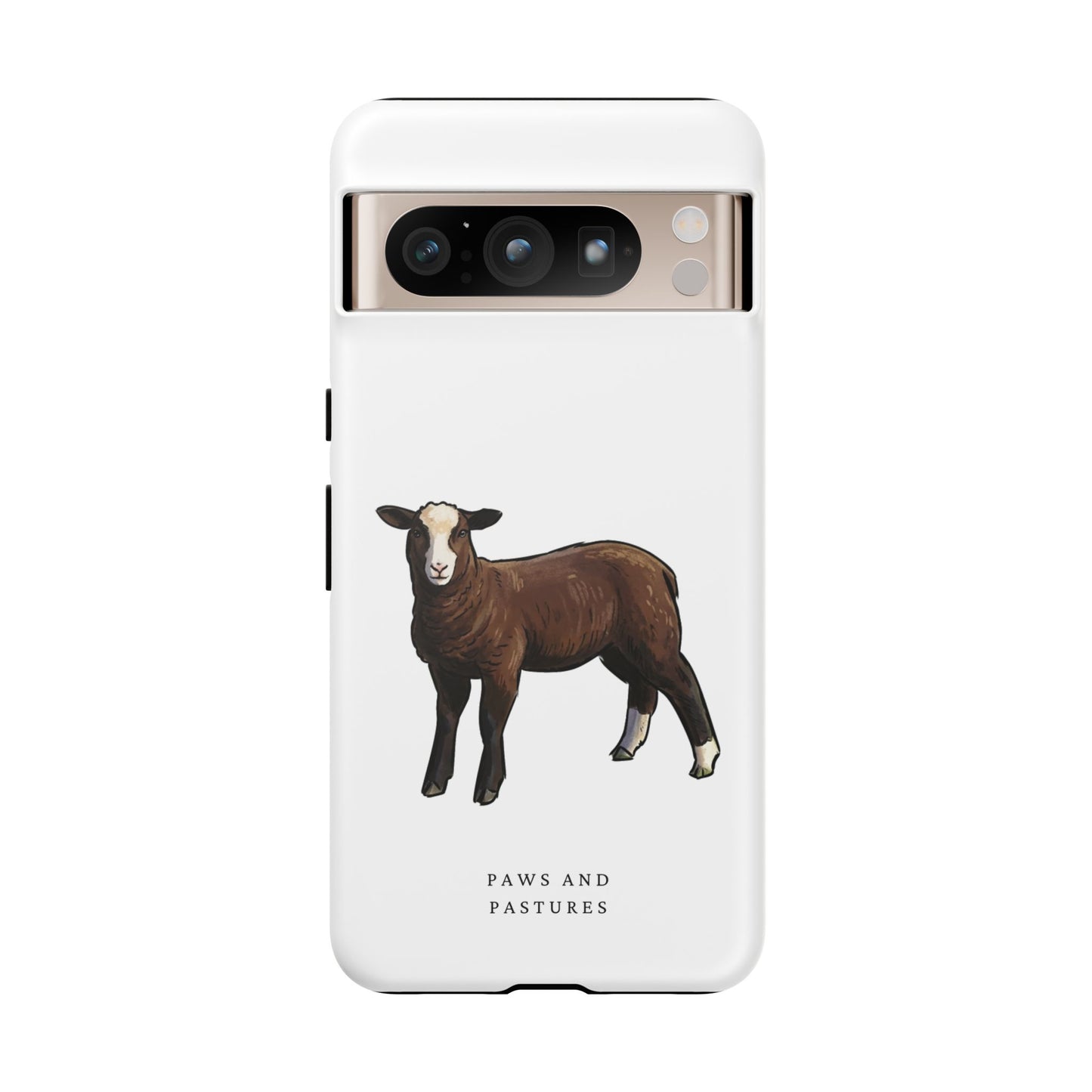 Zwartble Phone Case — Brown Sheep Illustration "Paws and Pastures"