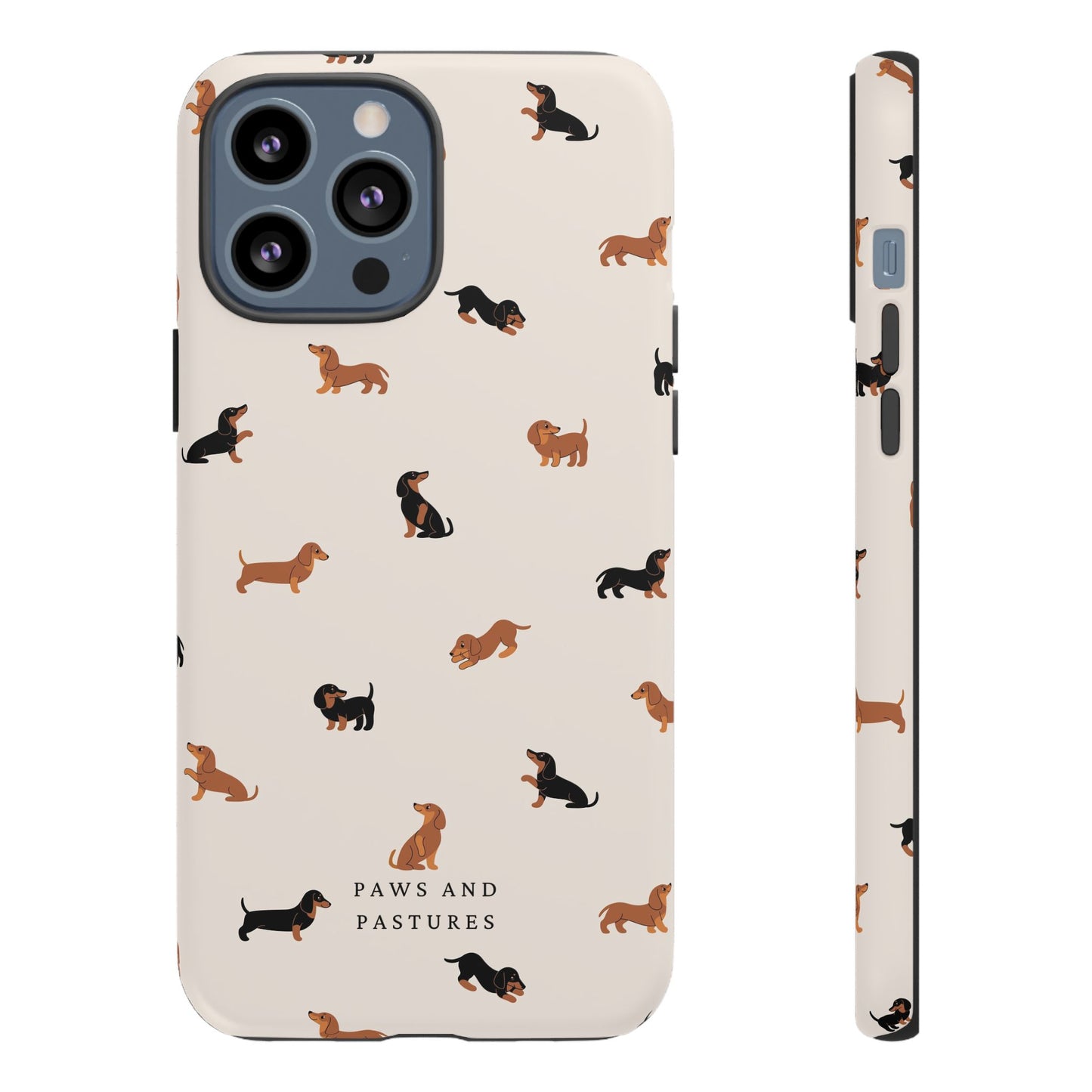 Dachshund Pattern Phone Case — Cute Wiener Dog Protective Cover