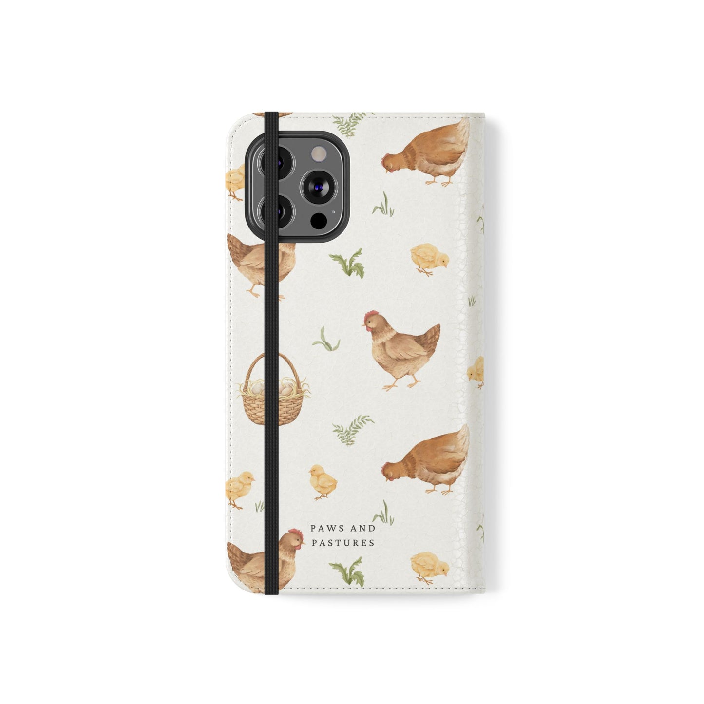 Flip Case – Watercolor Chickens & Baskets Phone Wallet Case