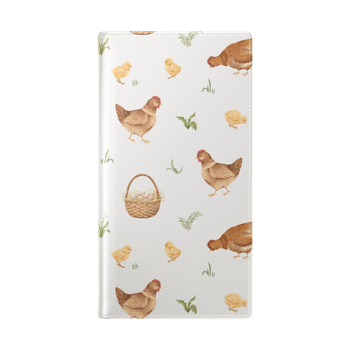 Flip Case – Watercolor Chickens & Baskets Phone Wallet Case