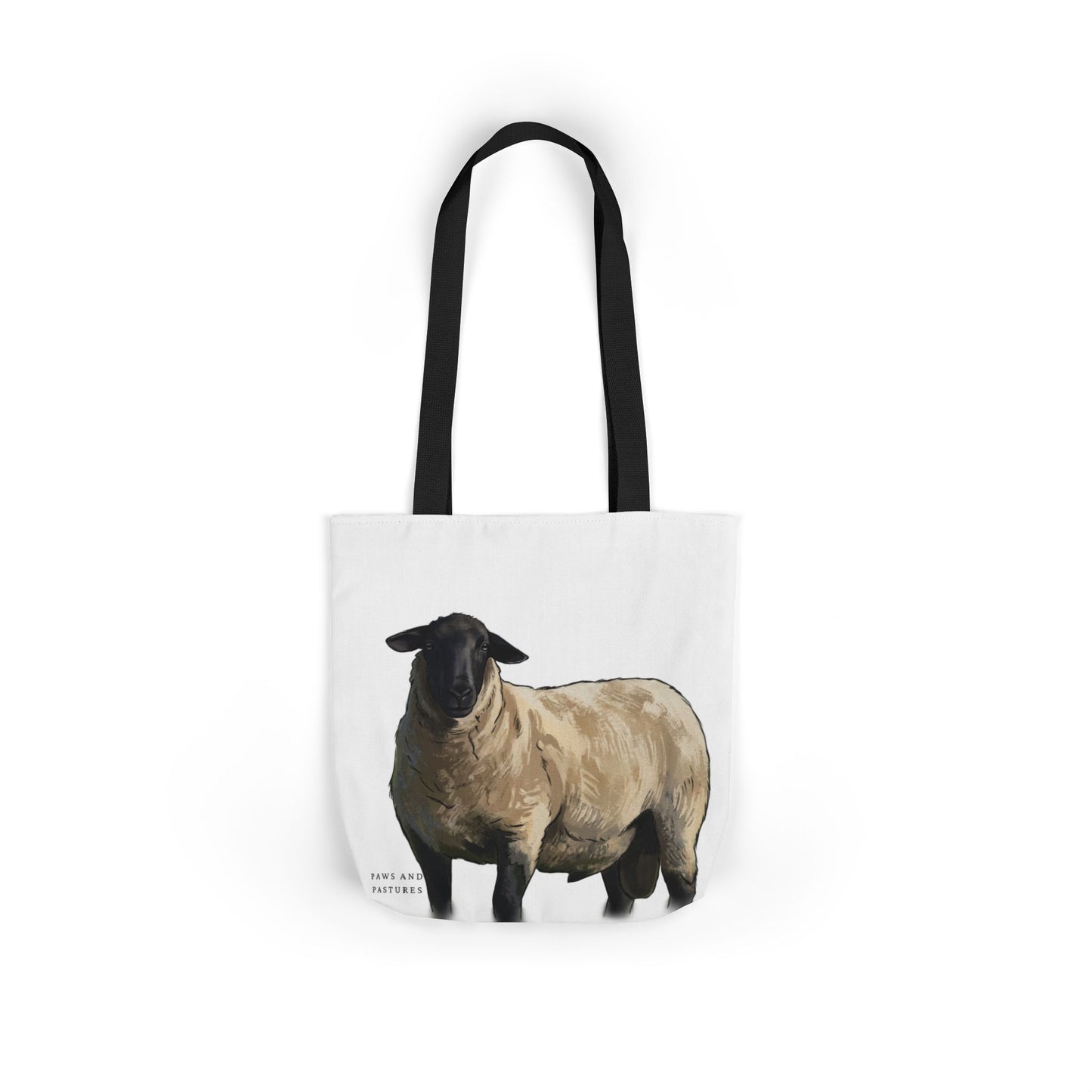Suffolk Sheep Illustration Canvas Tote Bag – Country Farm Animal Market Tote