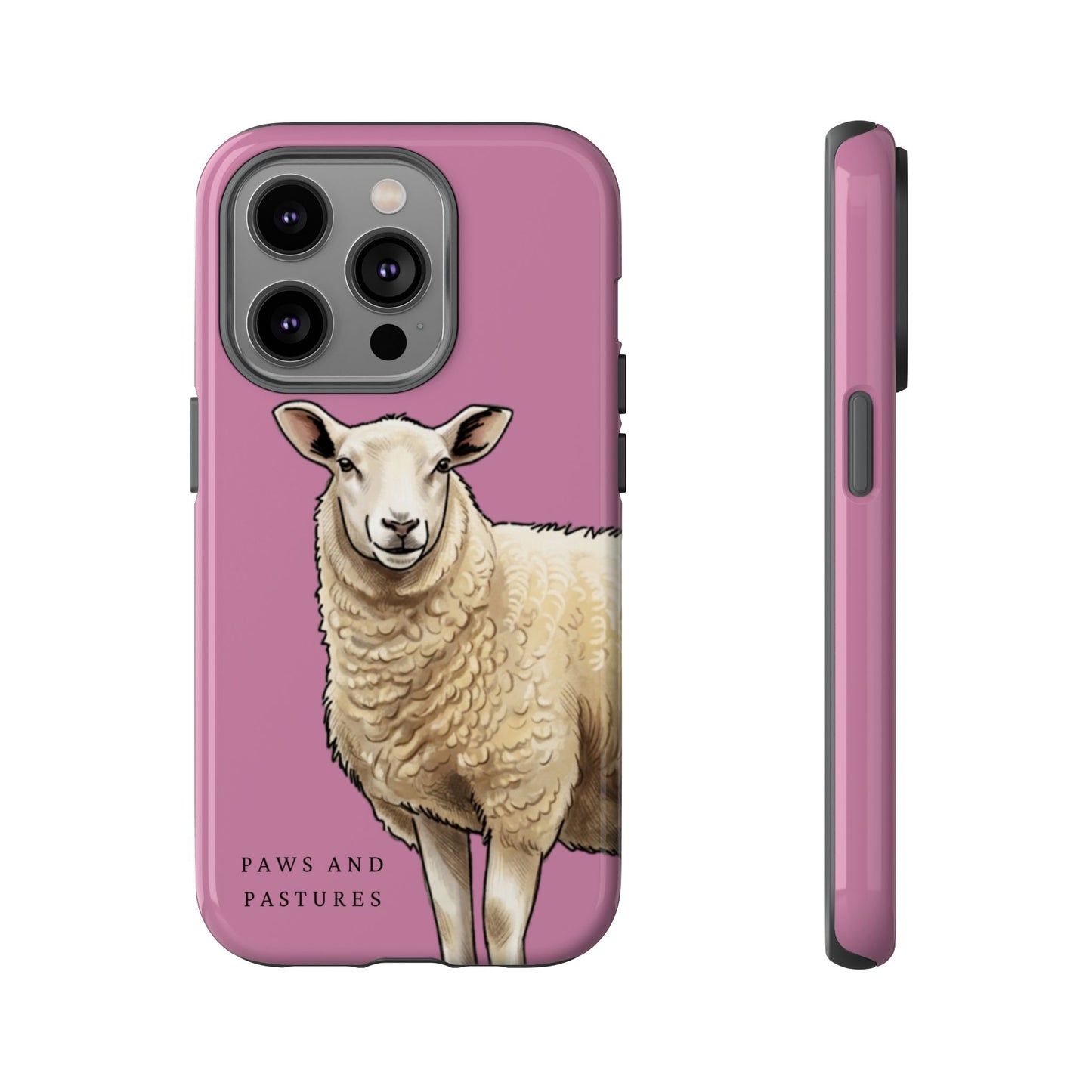 Pink Sheep Illustration Tough Phone Case