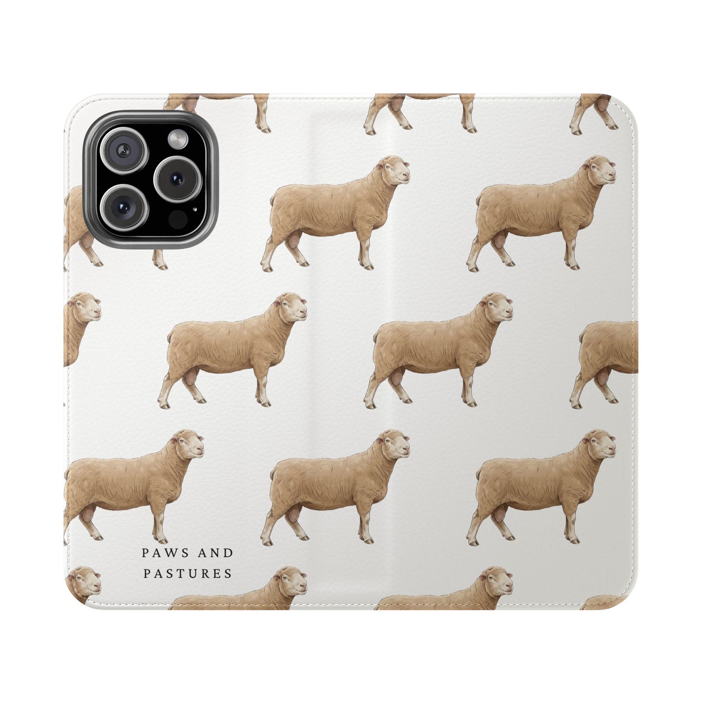 Sheep Pattern iPhone Flip Case