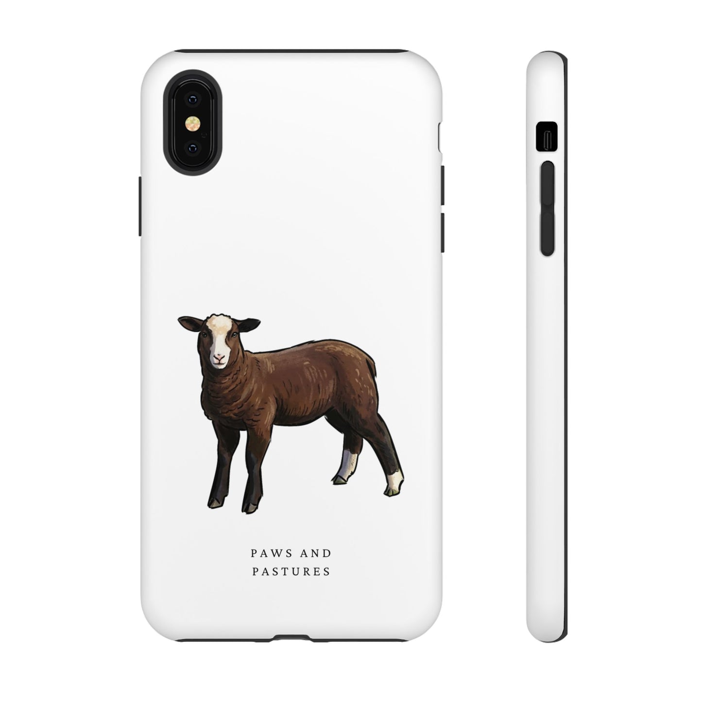 Zwartble Phone Case — Brown Sheep Illustration "Paws and Pastures"