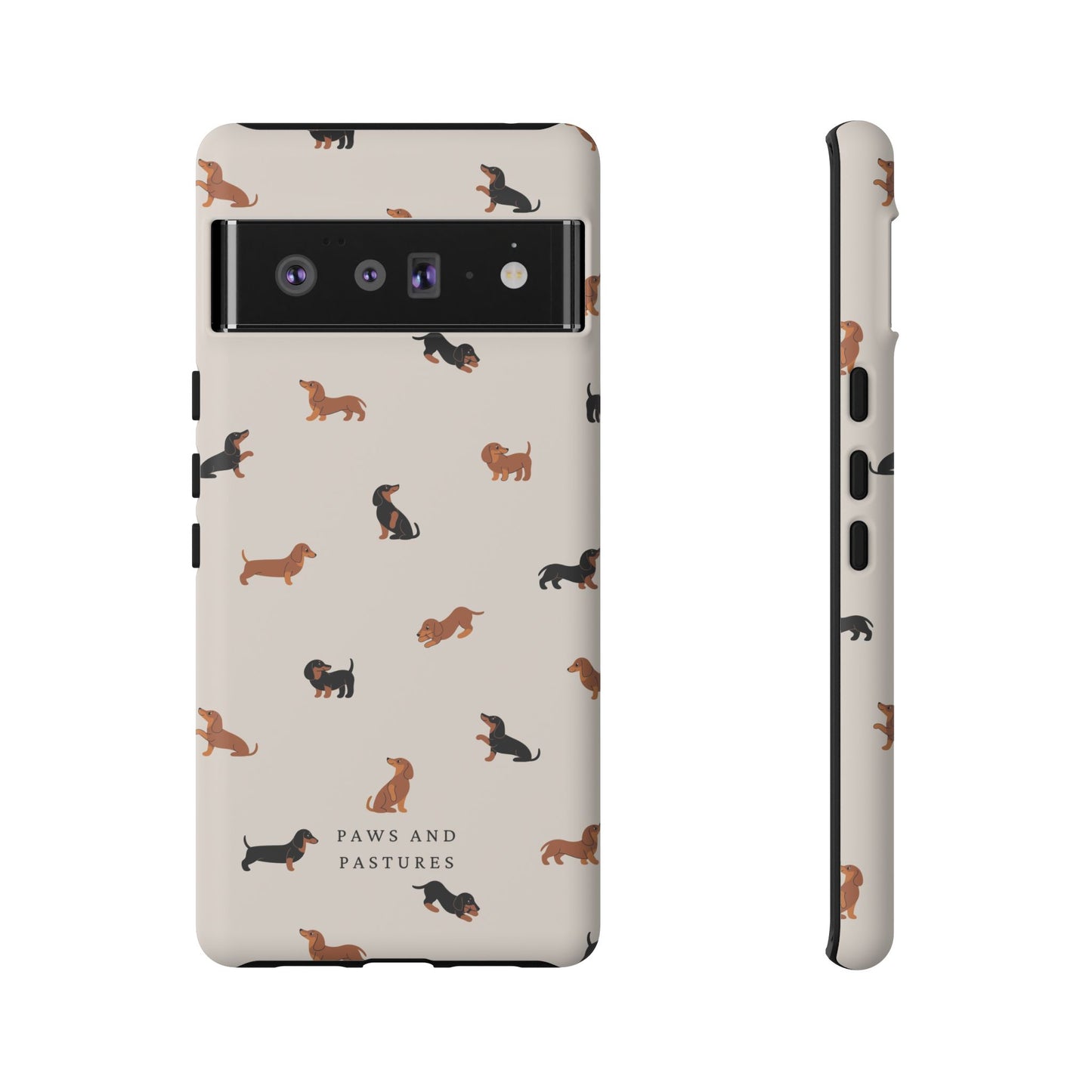 Dachshund Pattern Phone Case — Cute Wiener Dog Protective Cover