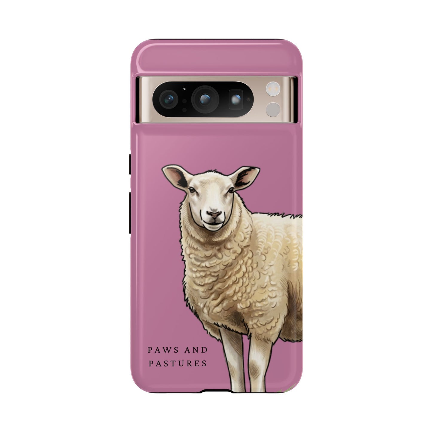 Pink Sheep Illustration Tough Phone Case