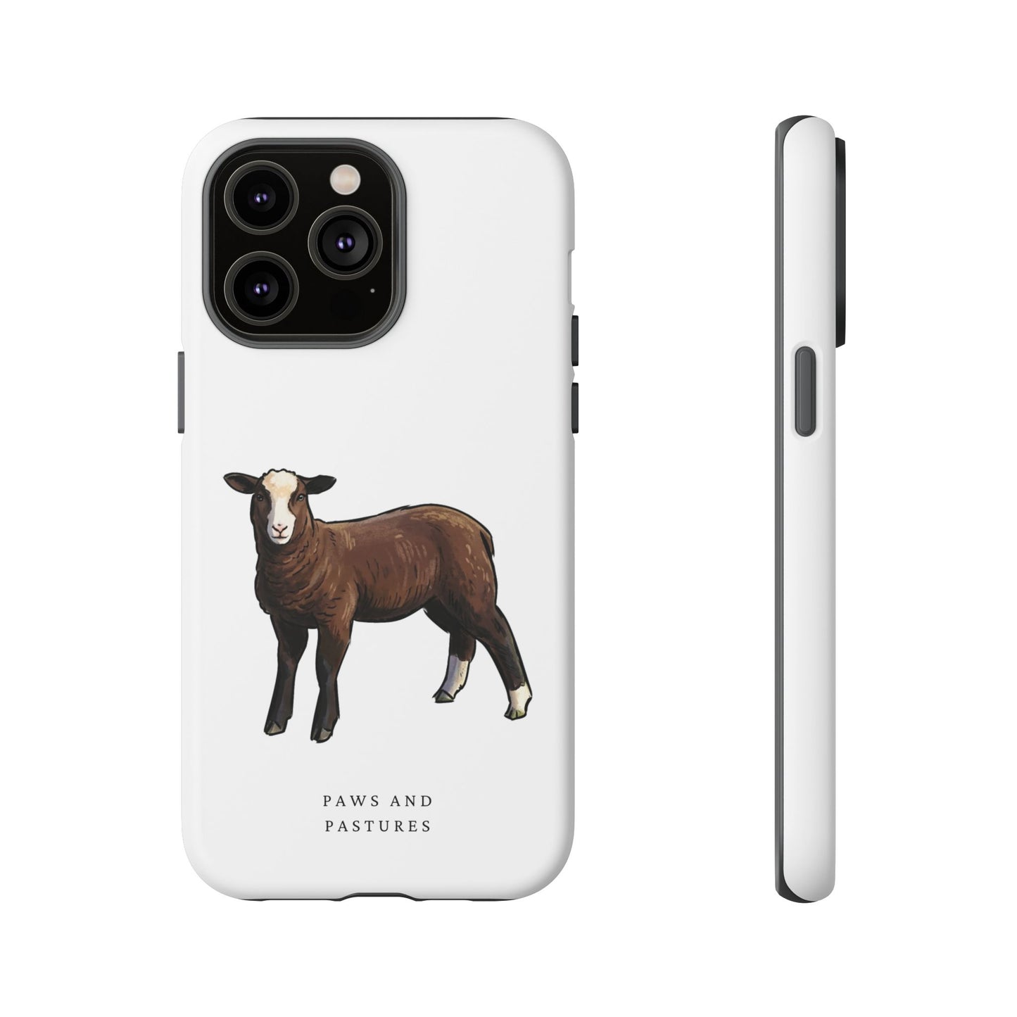 Zwartble Phone Case — Brown Sheep Illustration "Paws and Pastures"