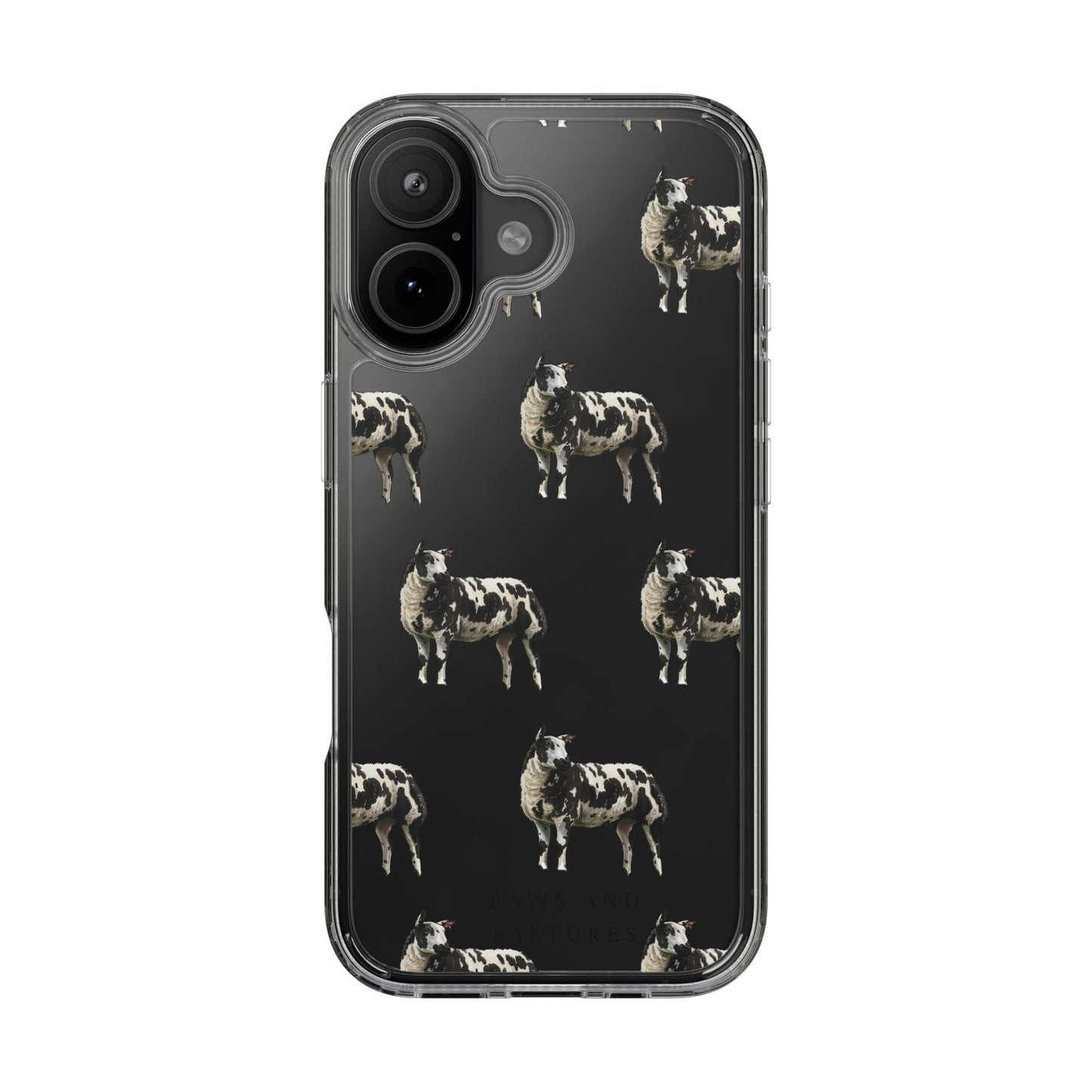 Dutch Spotted Sheep Pattern iPhone Clear Case