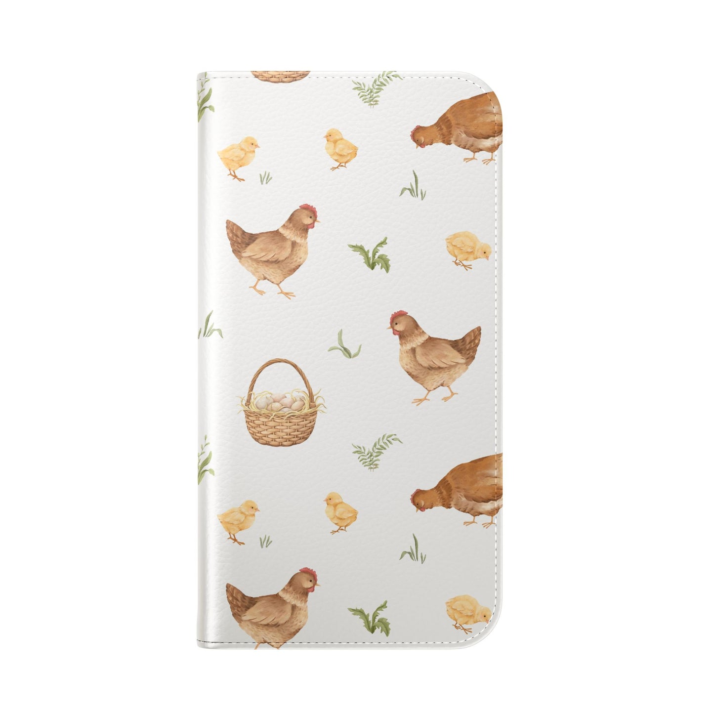 Flip Case – Watercolor Chickens & Baskets Phone Wallet Case