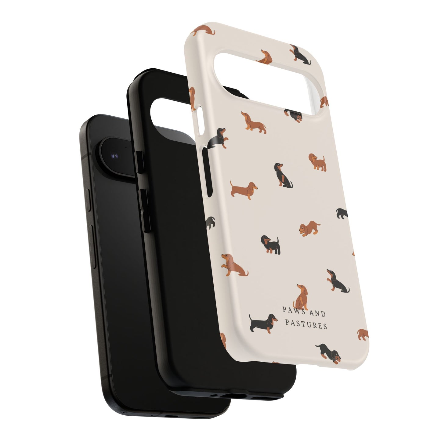 Dachshund Pattern Phone Case — Cute Wiener Dog Protective Cover