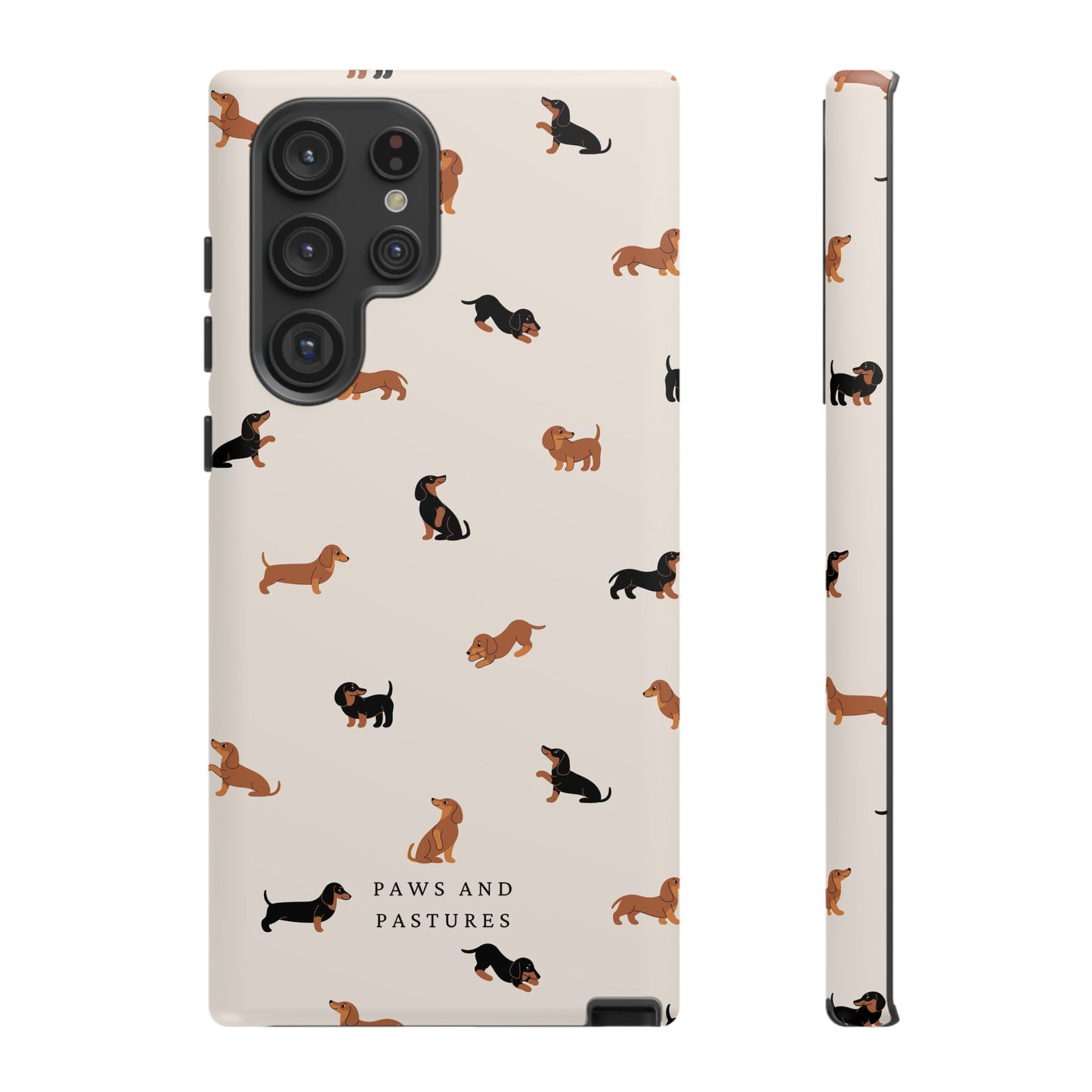 Dachshund Pattern Phone Case — Cute Wiener Dog Protective Cover