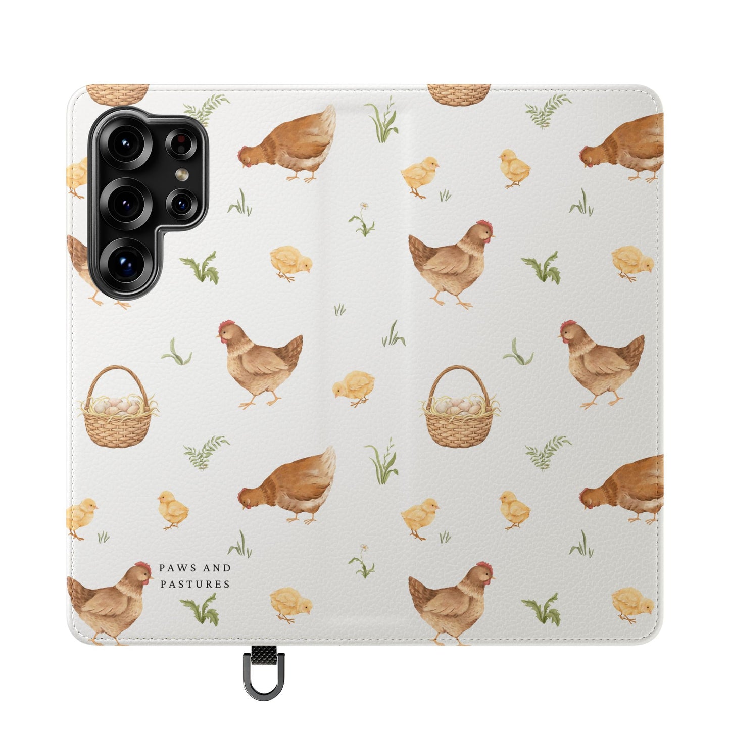 Flip Case – Watercolor Chickens & Baskets Phone Wallet Case