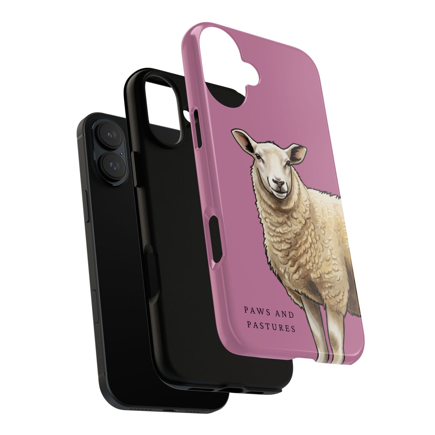 Pink Sheep Illustration Tough Phone Case