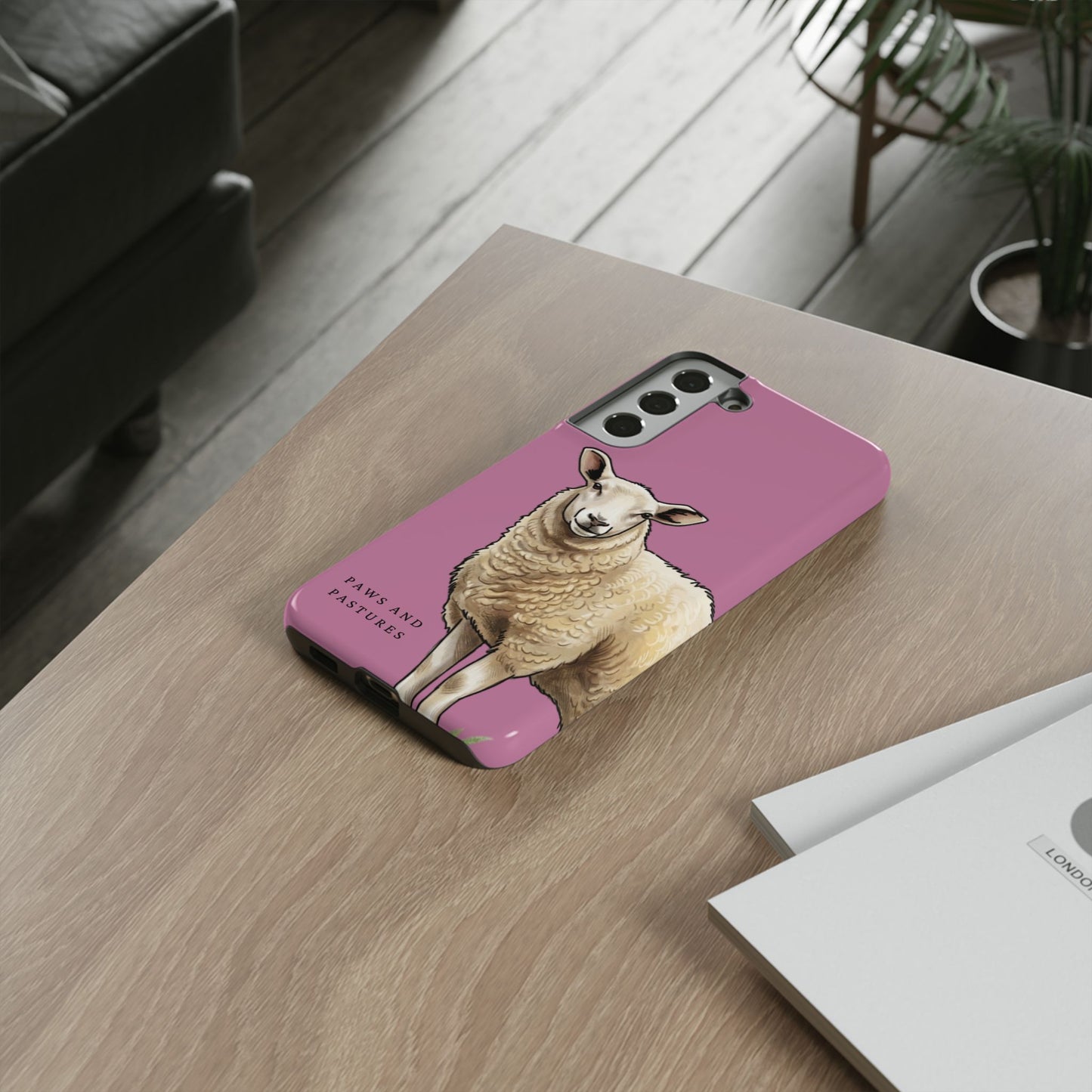 Pink Sheep Illustration Tough Phone Case