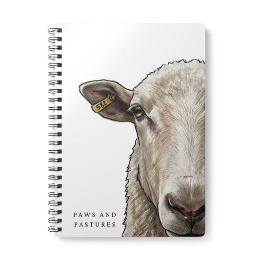White Sheep Wirebound Notebook, A5