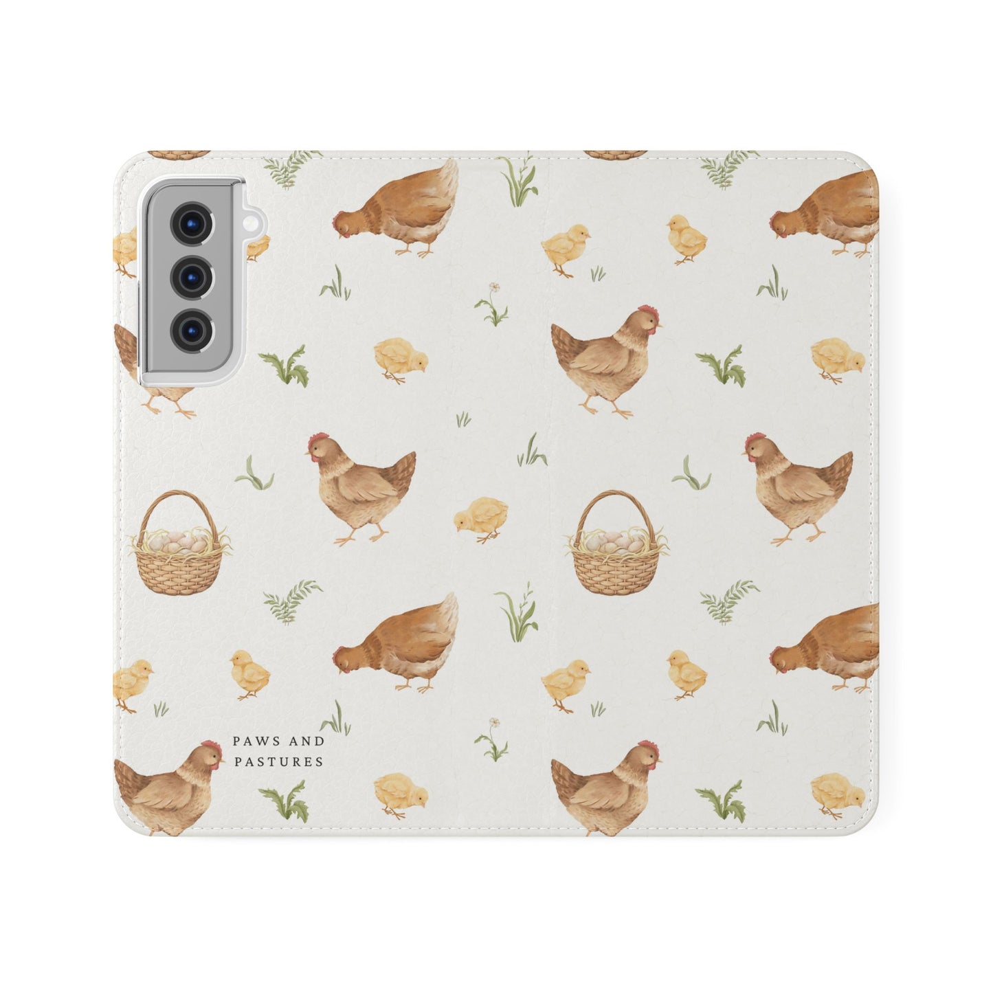 Flip Case – Watercolor Chickens & Baskets Phone Wallet Case
