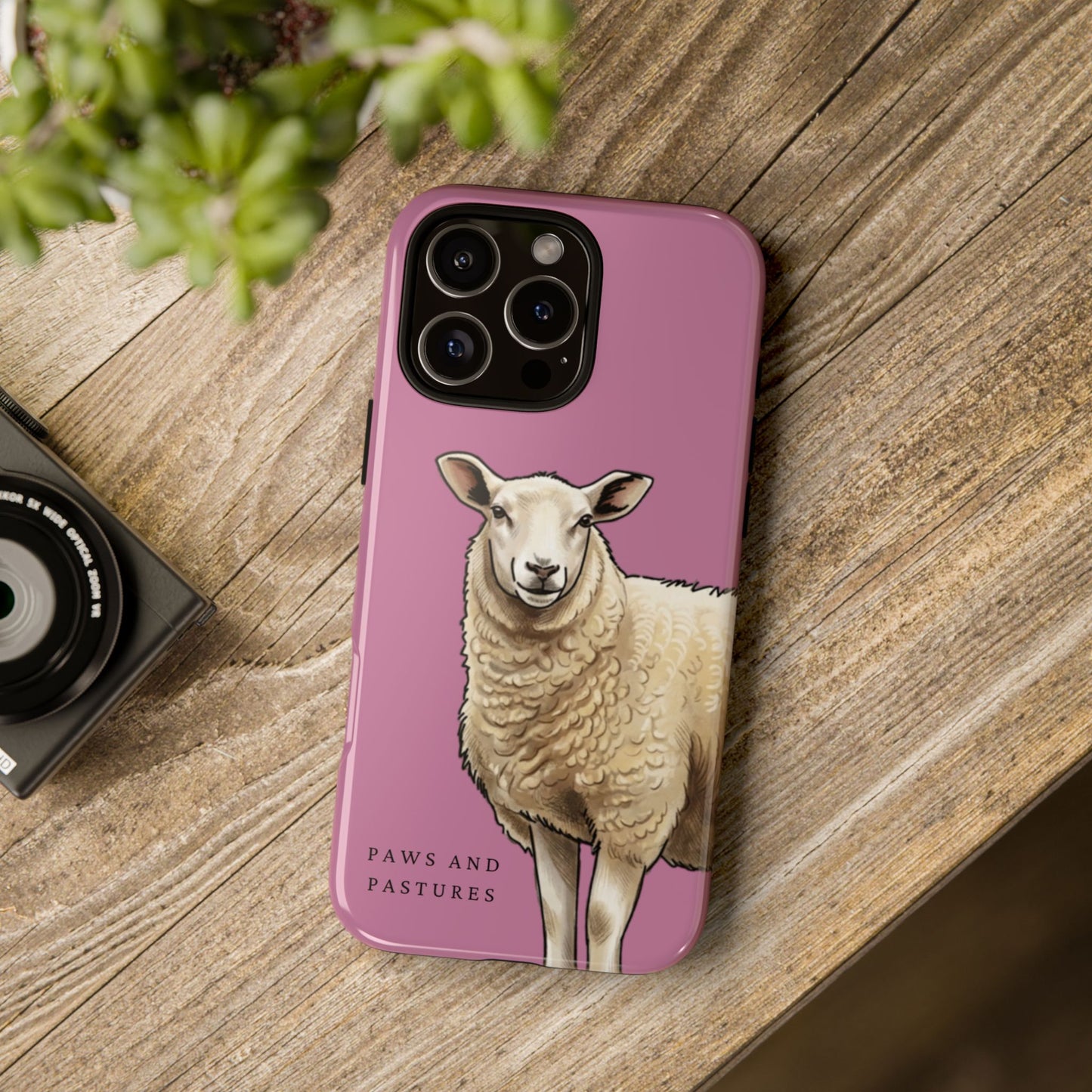 Pink Sheep Illustration Tough Phone Case
