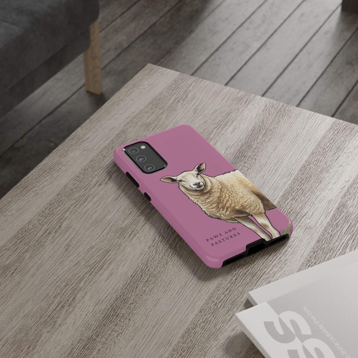 Pink Sheep Illustration Tough Phone Case