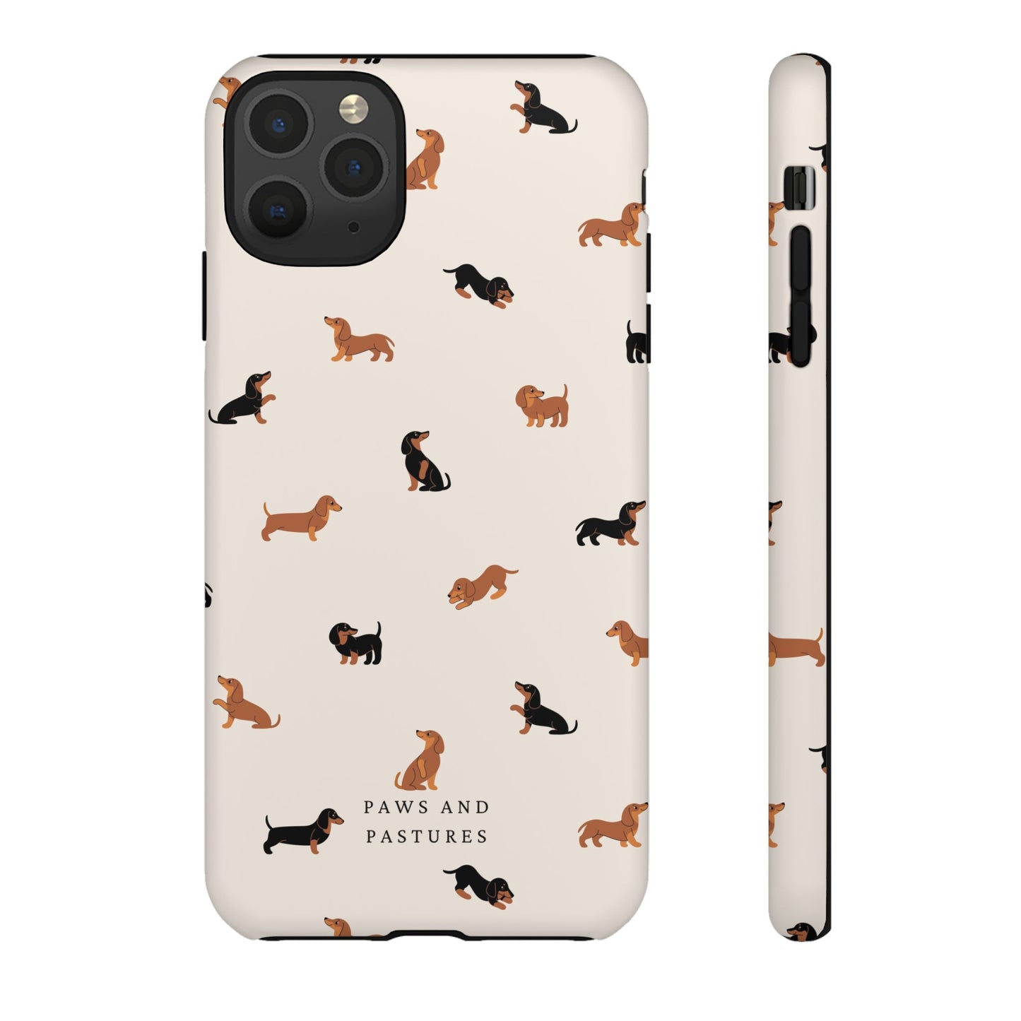 Dachshund Pattern Phone Case — Cute Wiener Dog Protective Cover