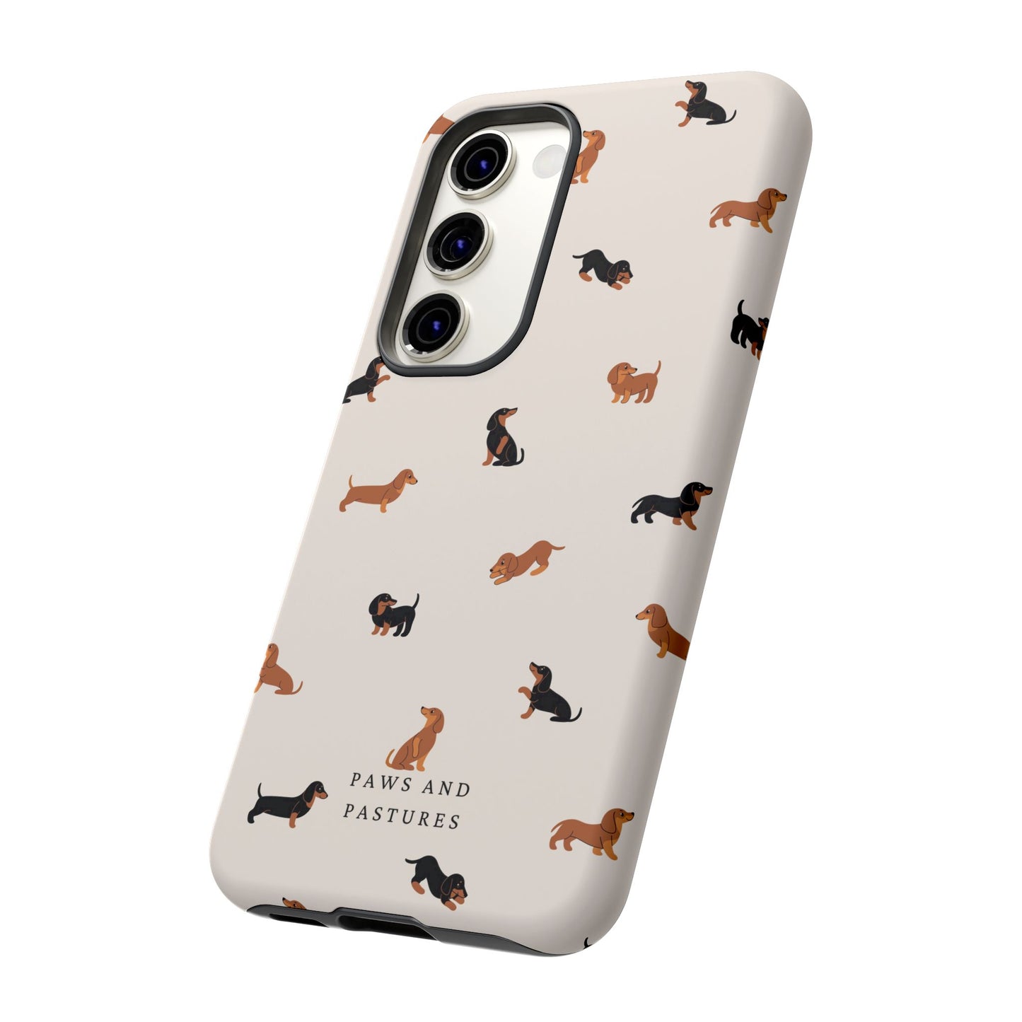 Dachshund Pattern Phone Case — Cute Wiener Dog Protective Cover