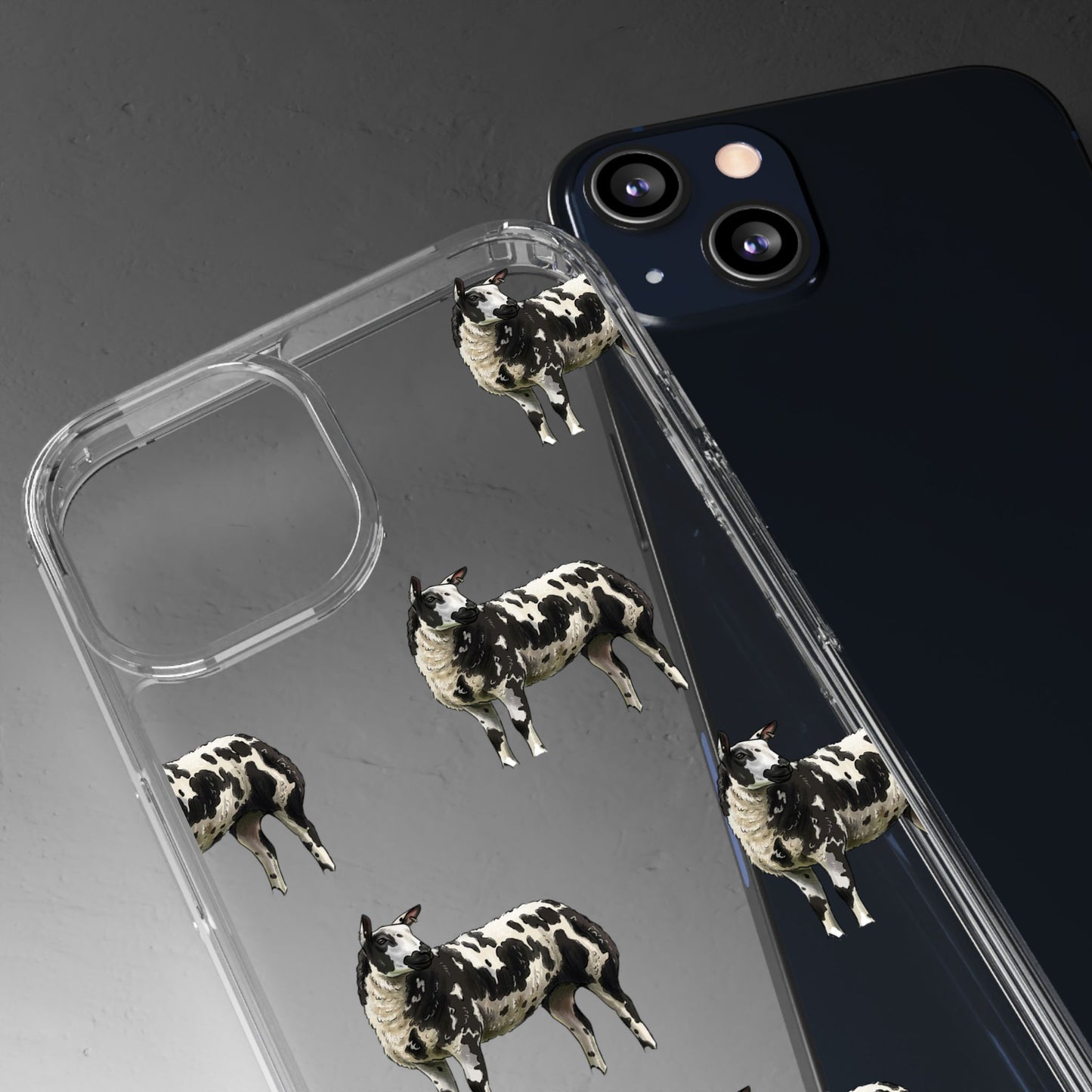 Dutch Spotted Sheep Pattern iPhone Clear Case