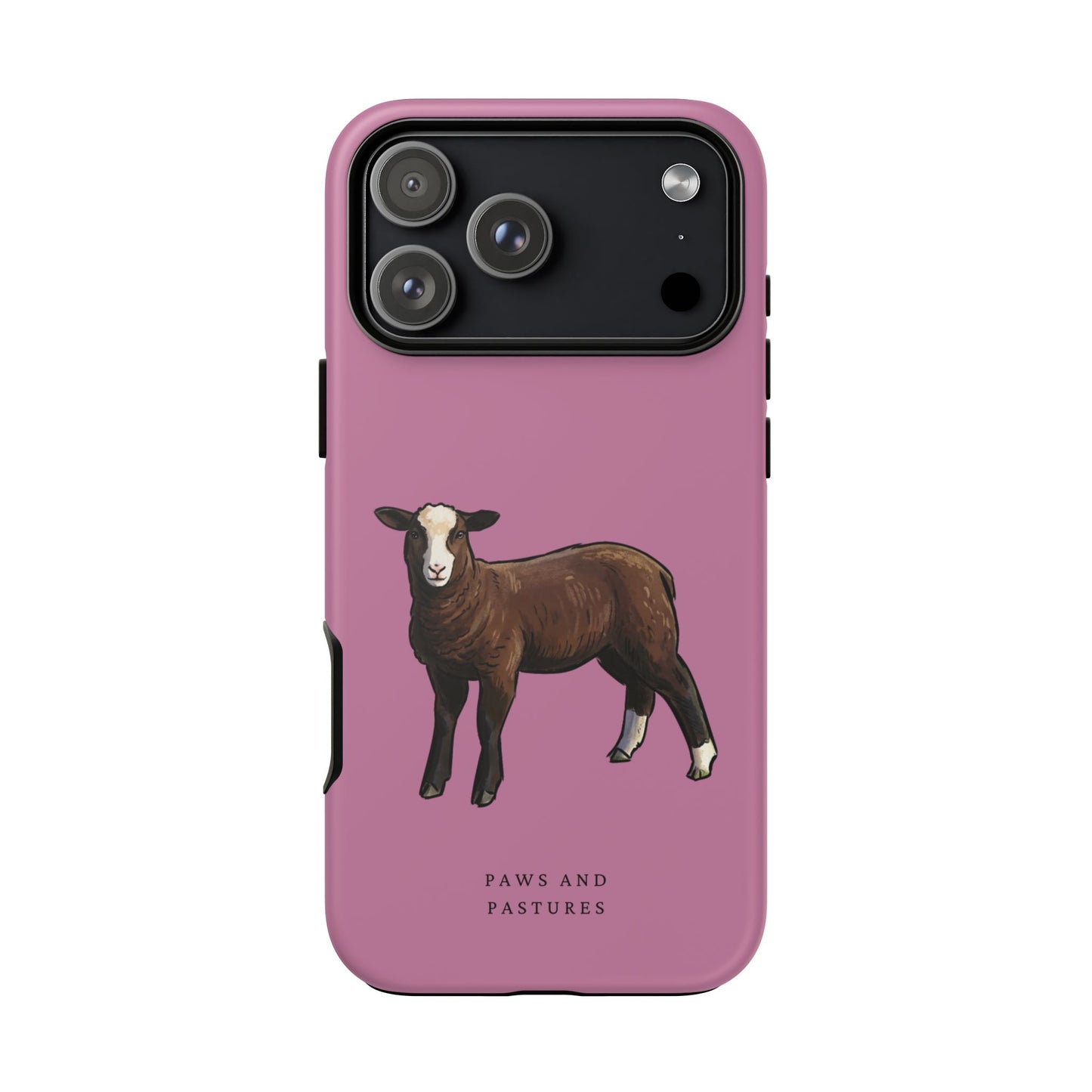 Zwartble Phone Case — Brown Sheep Illustration "Paws and Pastures"