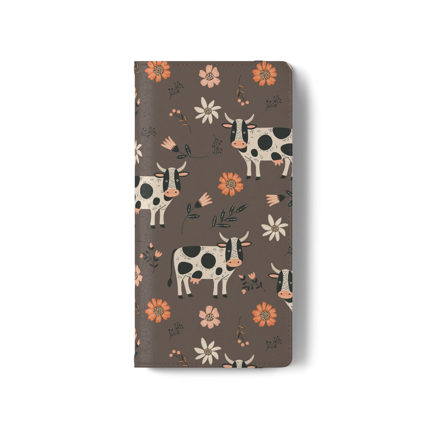 Cow Floral Flip Phone Case – Folklore Farm Pattern Wallet Case