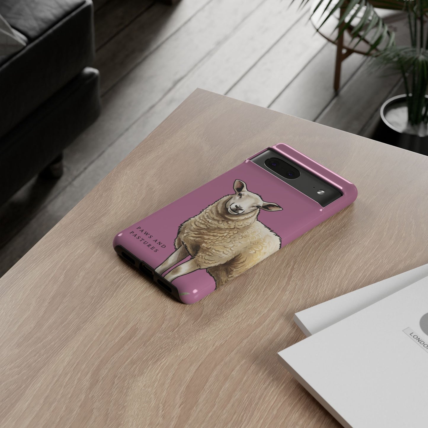 Pink Sheep Illustration Tough Phone Case