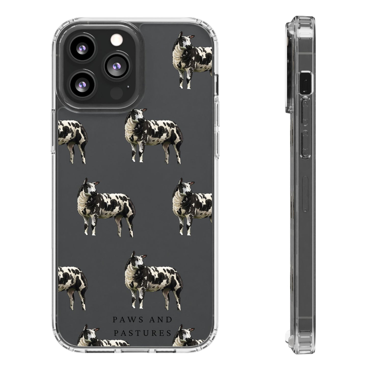 Dutch Spotted Sheep Pattern iPhone Clear Case