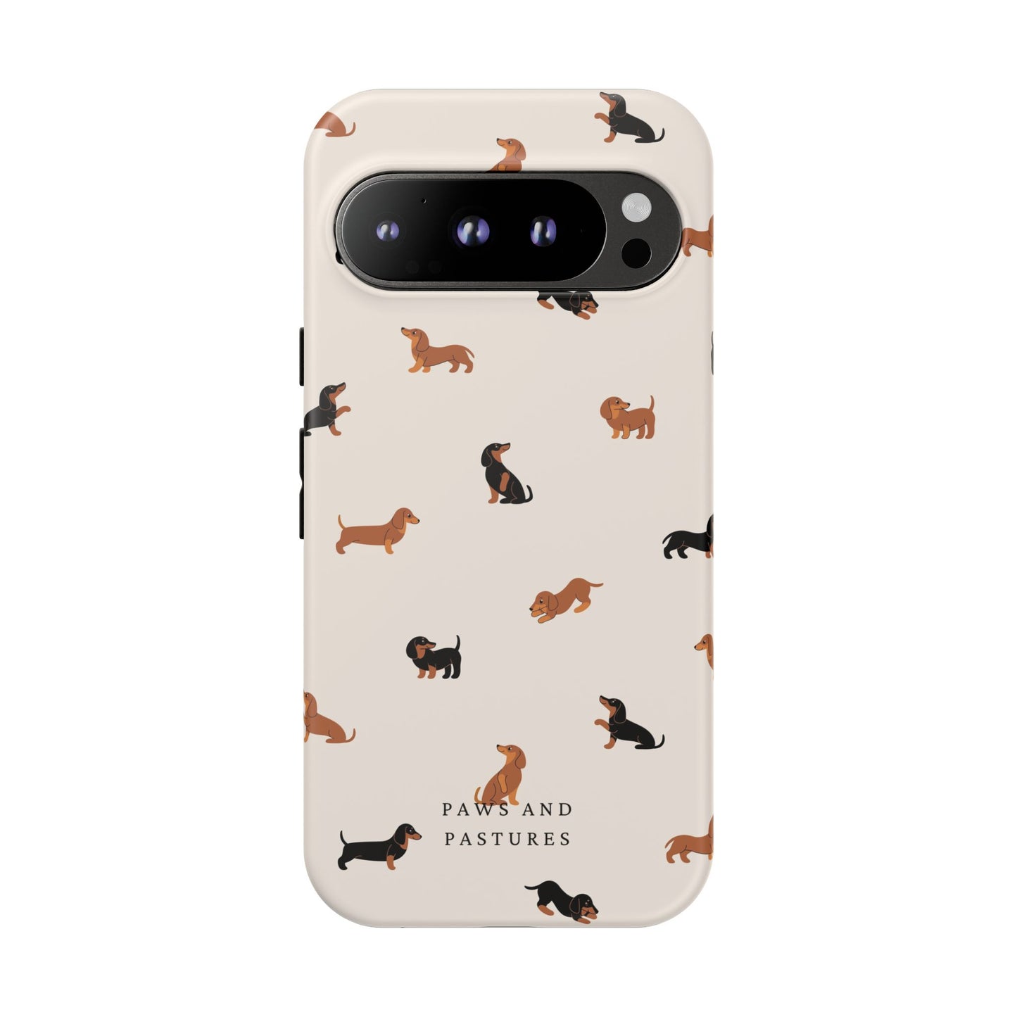 Dachshund Pattern Phone Case — Cute Wiener Dog Protective Cover