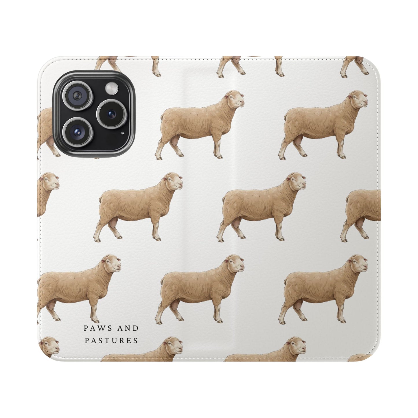 Sheep Pattern iPhone Flip Case