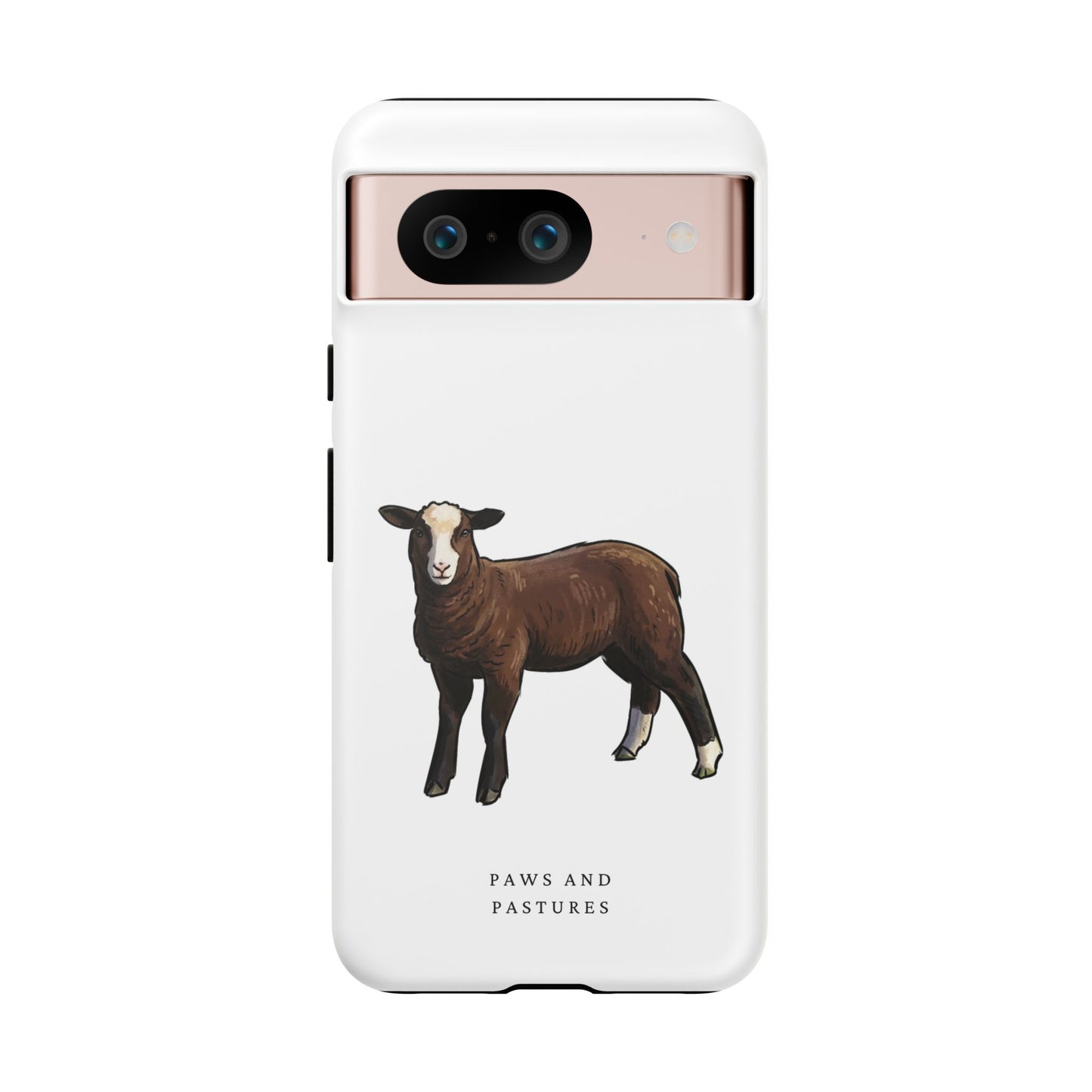 Zwartble Phone Case — Brown Sheep Illustration "Paws and Pastures"