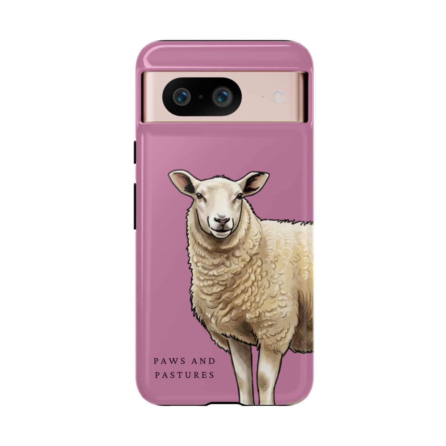 Pink Sheep Illustration Tough Phone Case