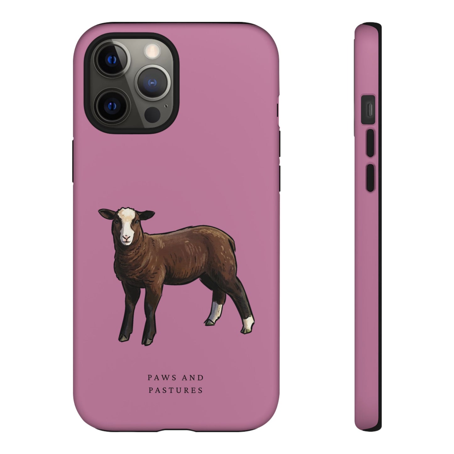 Zwartble Phone Case — Brown Sheep Illustration "Paws and Pastures"