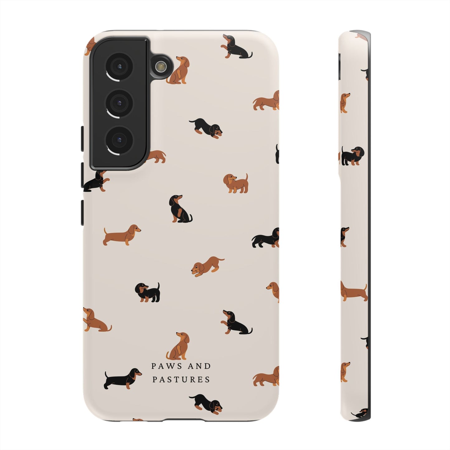 Dachshund Pattern Phone Case — Cute Wiener Dog Protective Cover