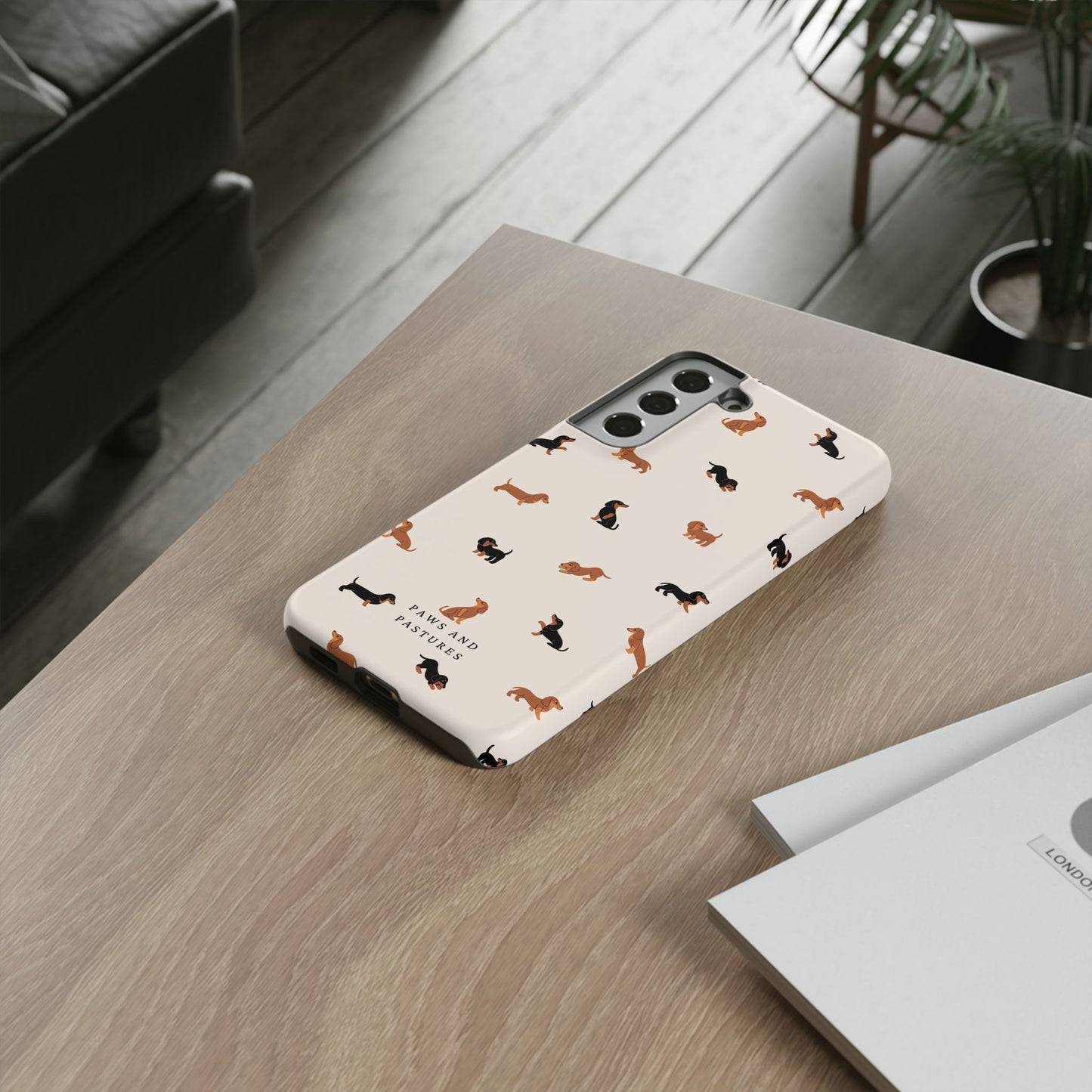 Dachshund Pattern Phone Case — Cute Wiener Dog Protective Cover