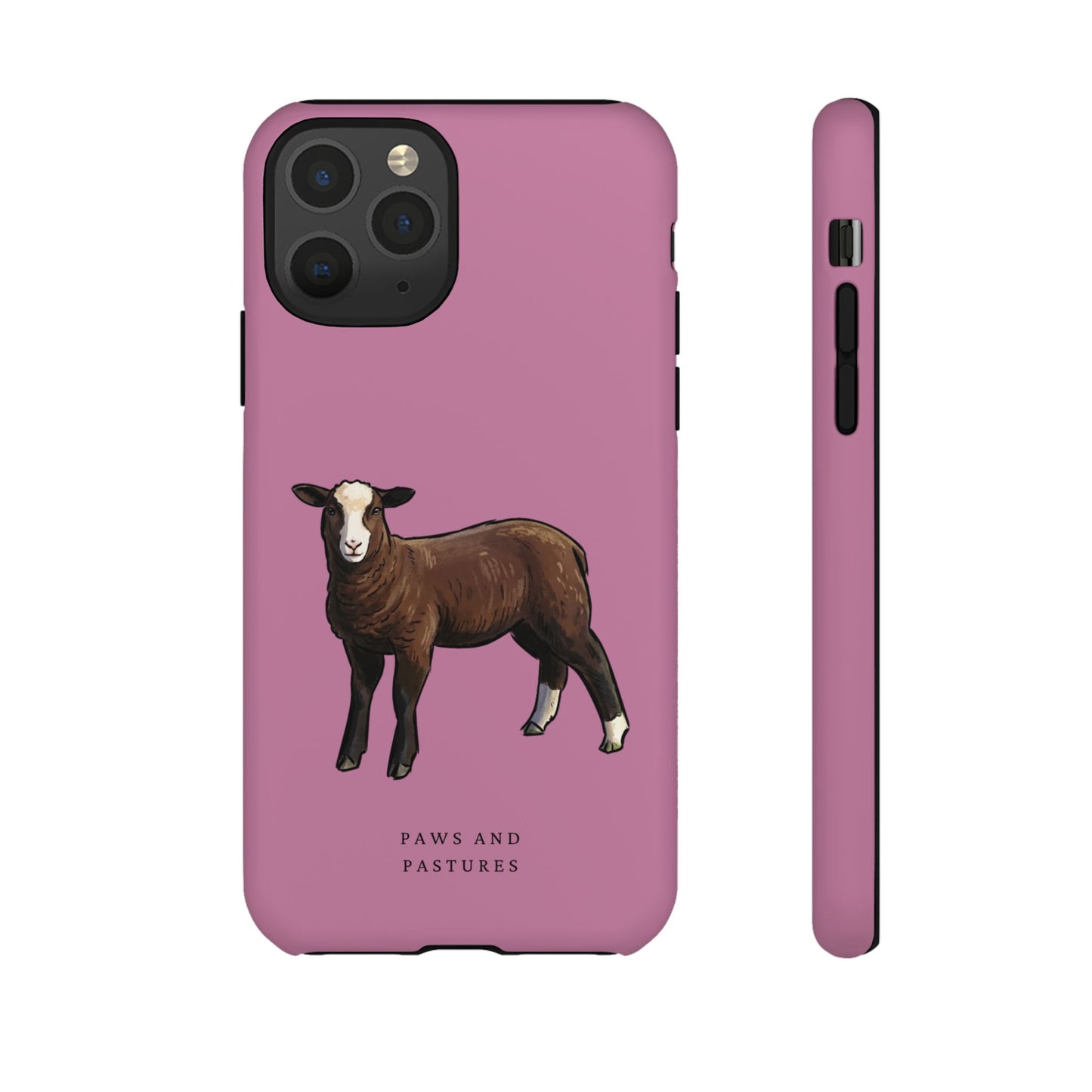 Zwartble Phone Case — Brown Sheep Illustration "Paws and Pastures"