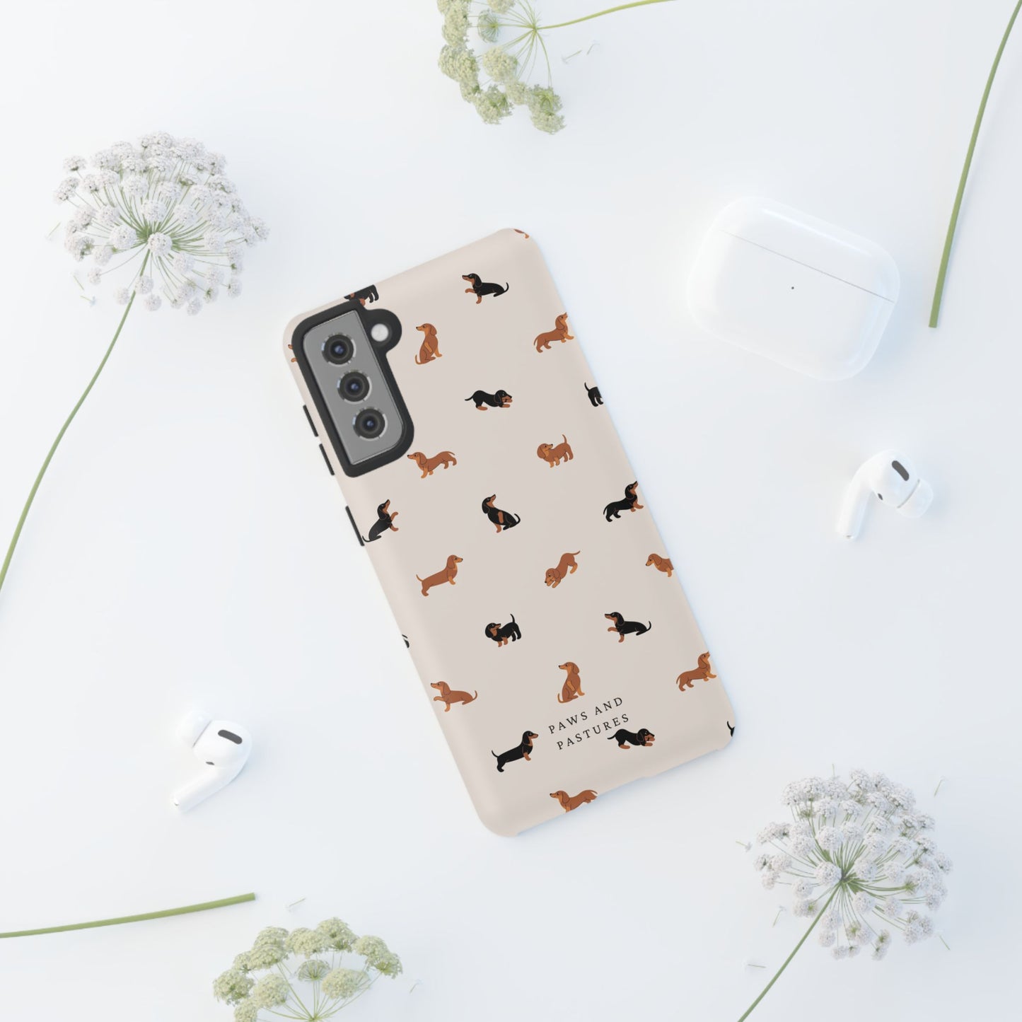 Dachshund Pattern Phone Case — Cute Wiener Dog Protective Cover
