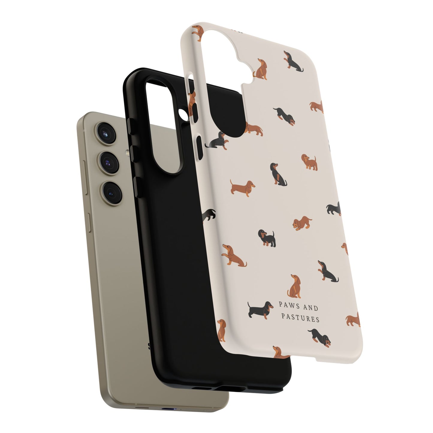 Dachshund Pattern Phone Case — Cute Wiener Dog Protective Cover