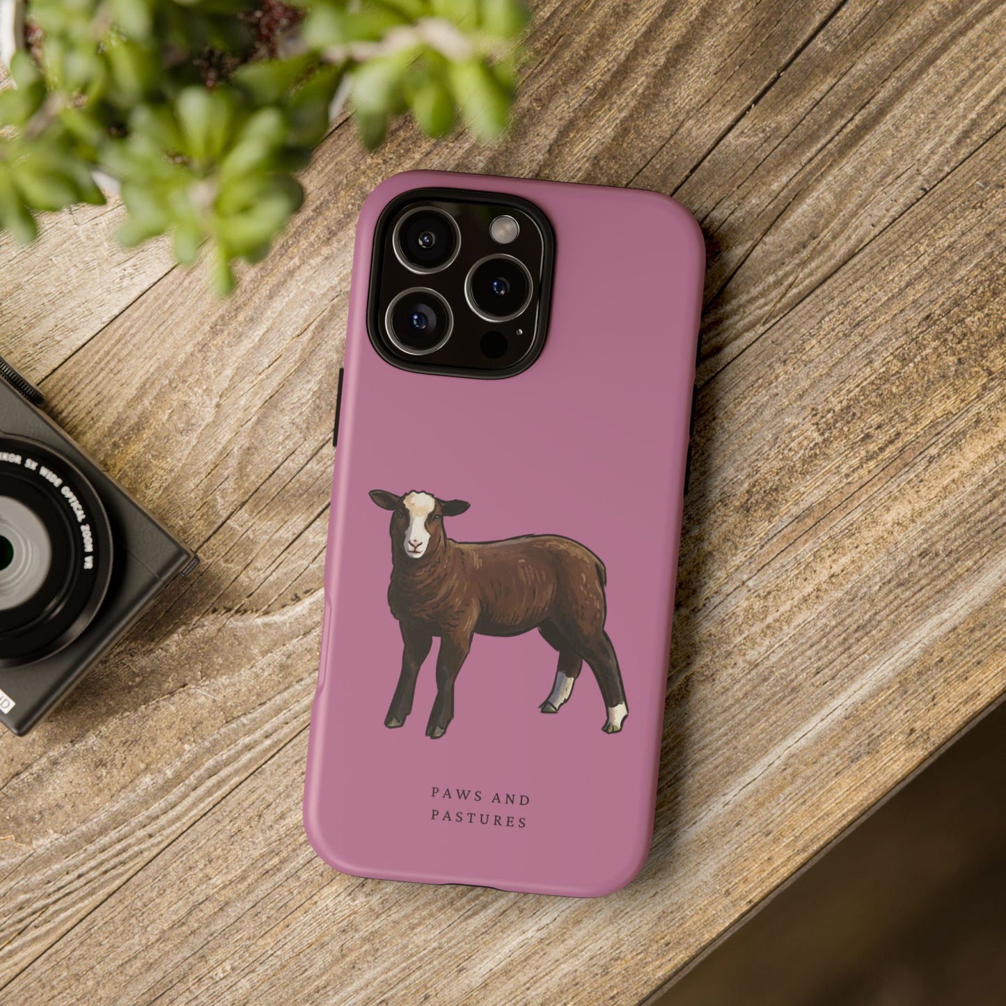 Zwartble Phone Case — Brown Sheep Illustration "Paws and Pastures"